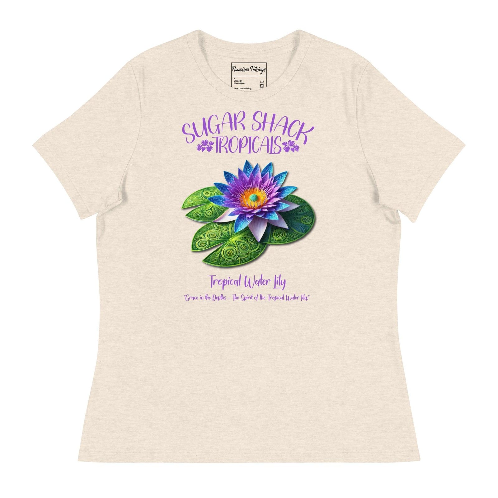 Tropical Water Lily Women's Relaxed T-Shirt - Hawaiian Vikings