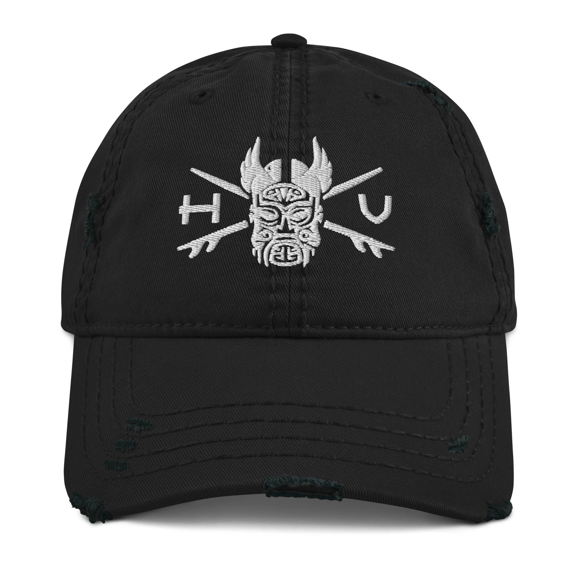 Tiki Mask Distressed Dad Hat - Hawaiian Vikings