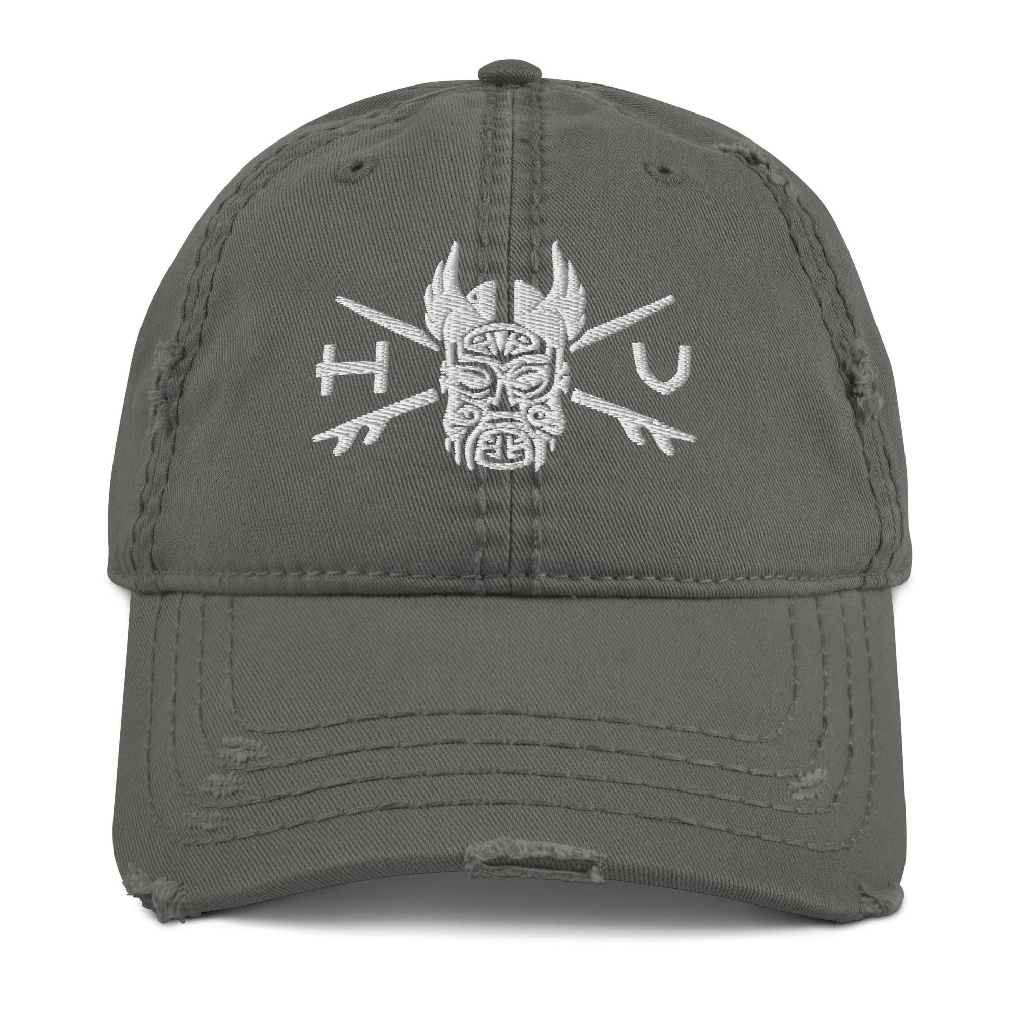 Tiki Mask Distressed Dad Hat - Hawaiian Vikings