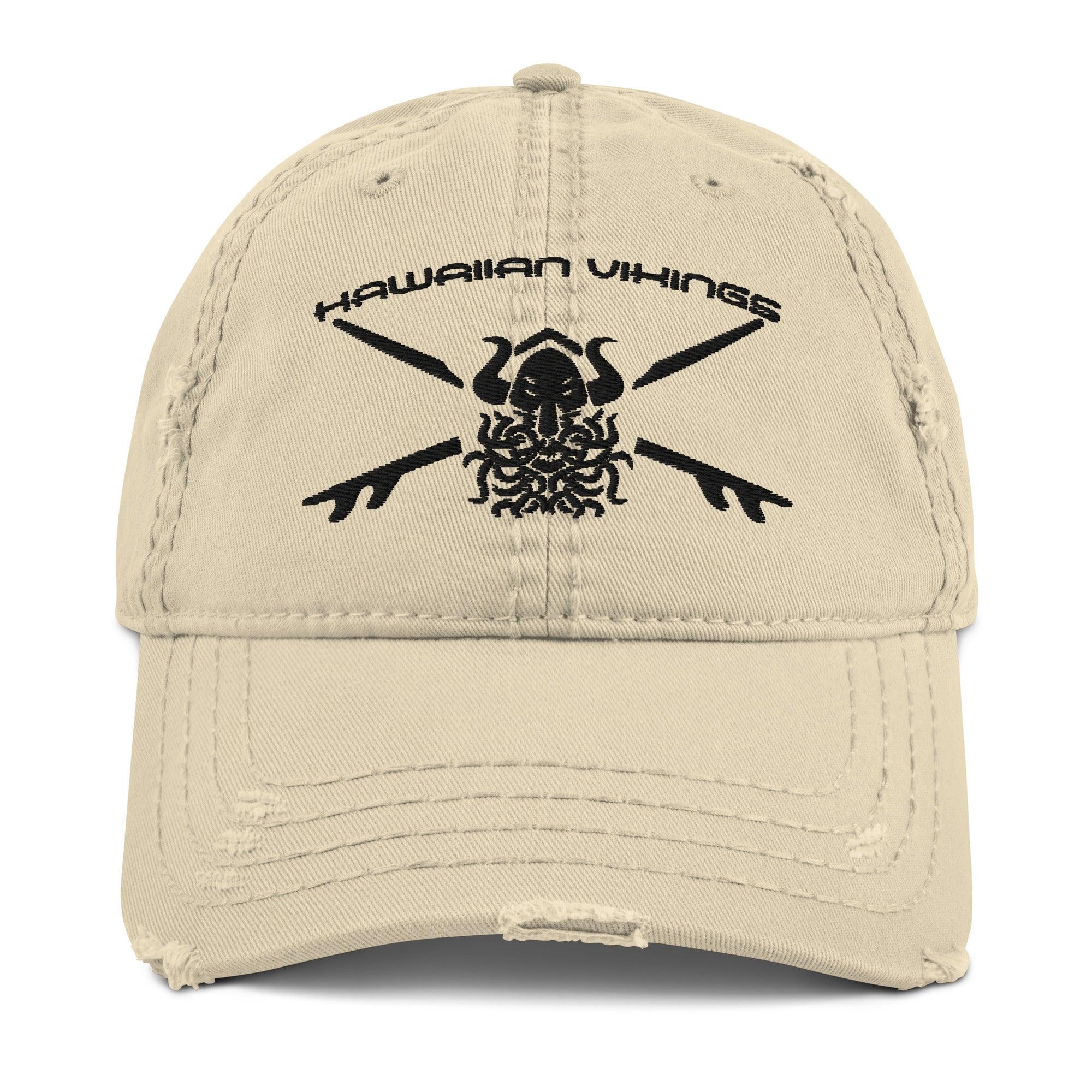 Valhalla Waves Distressed Dad Hat - Hawaiian Vikings