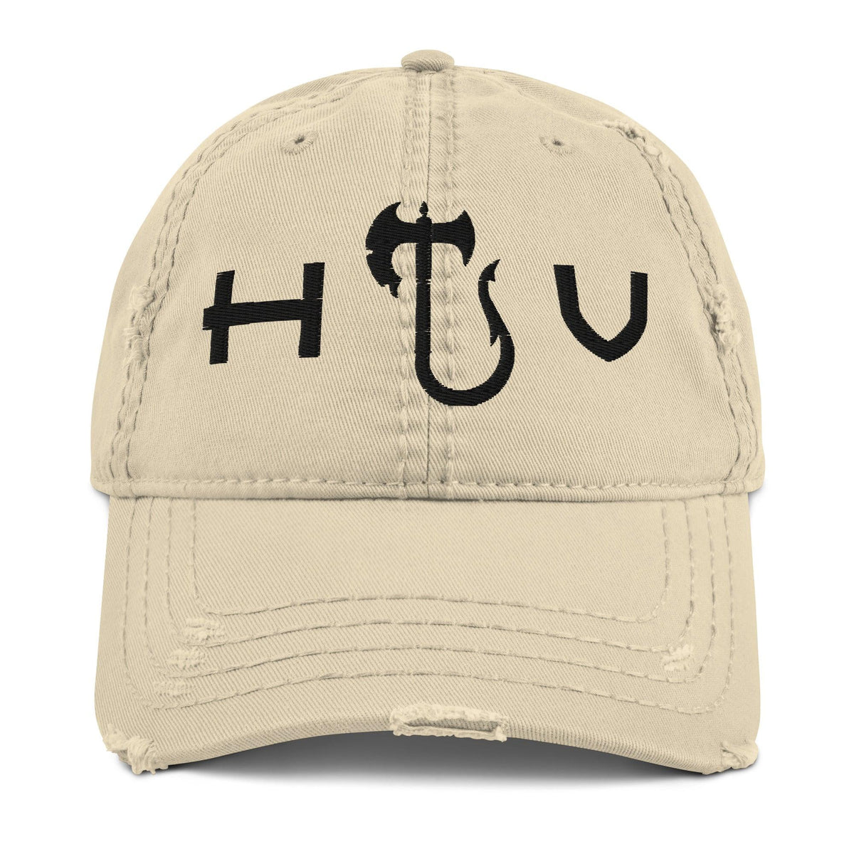 Hawaiian Vikings Hook Logo Distressed Dad Hat - Hawaiian Vikings