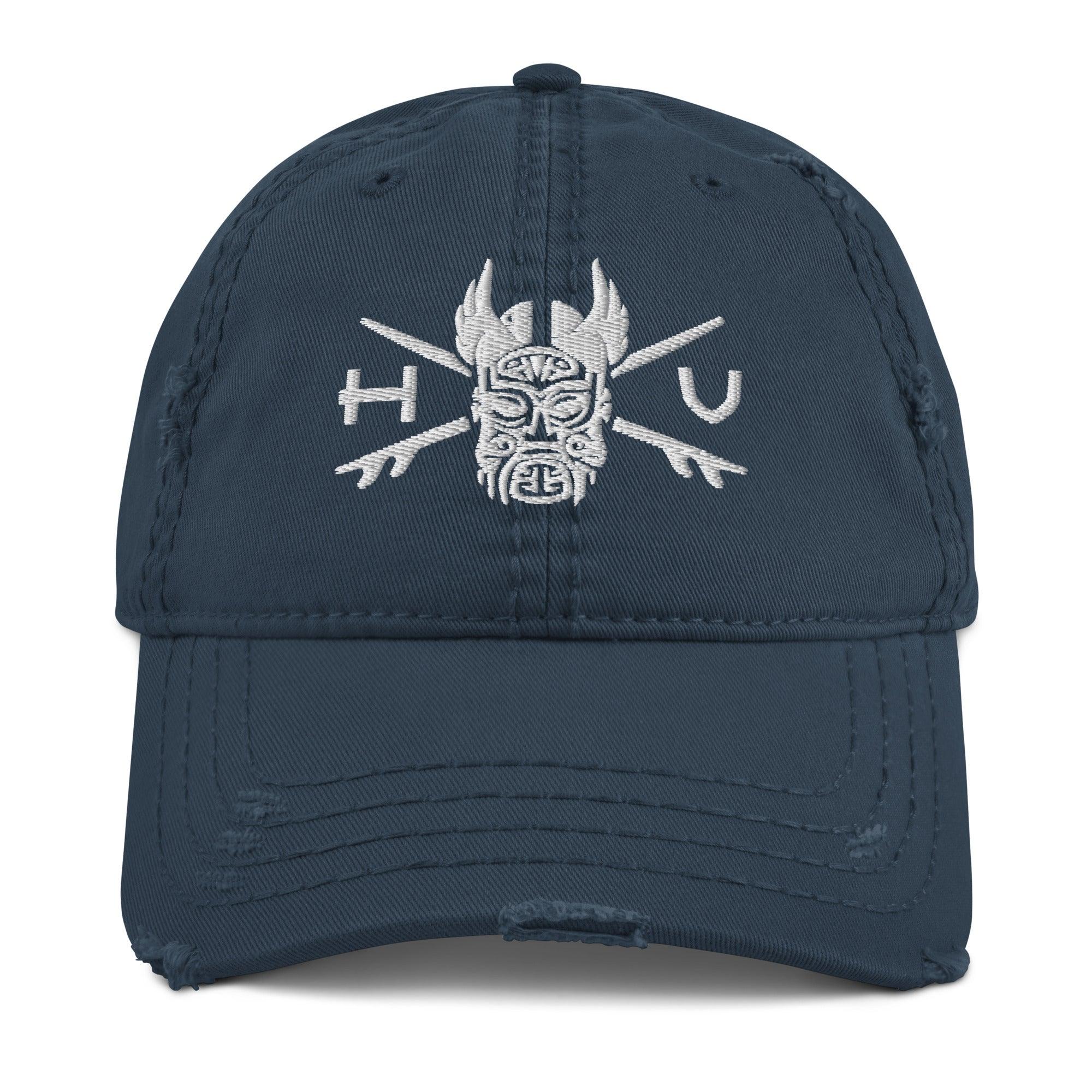 Tiki Mask Distressed Dad Hat - Hawaiian Vikings