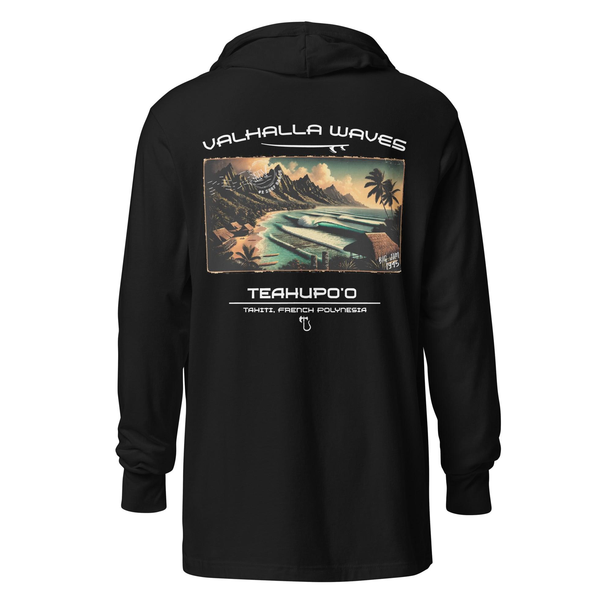 Teahupo'o Vintage Postcard Hooded T-Shirt - Hawaiian Vikings