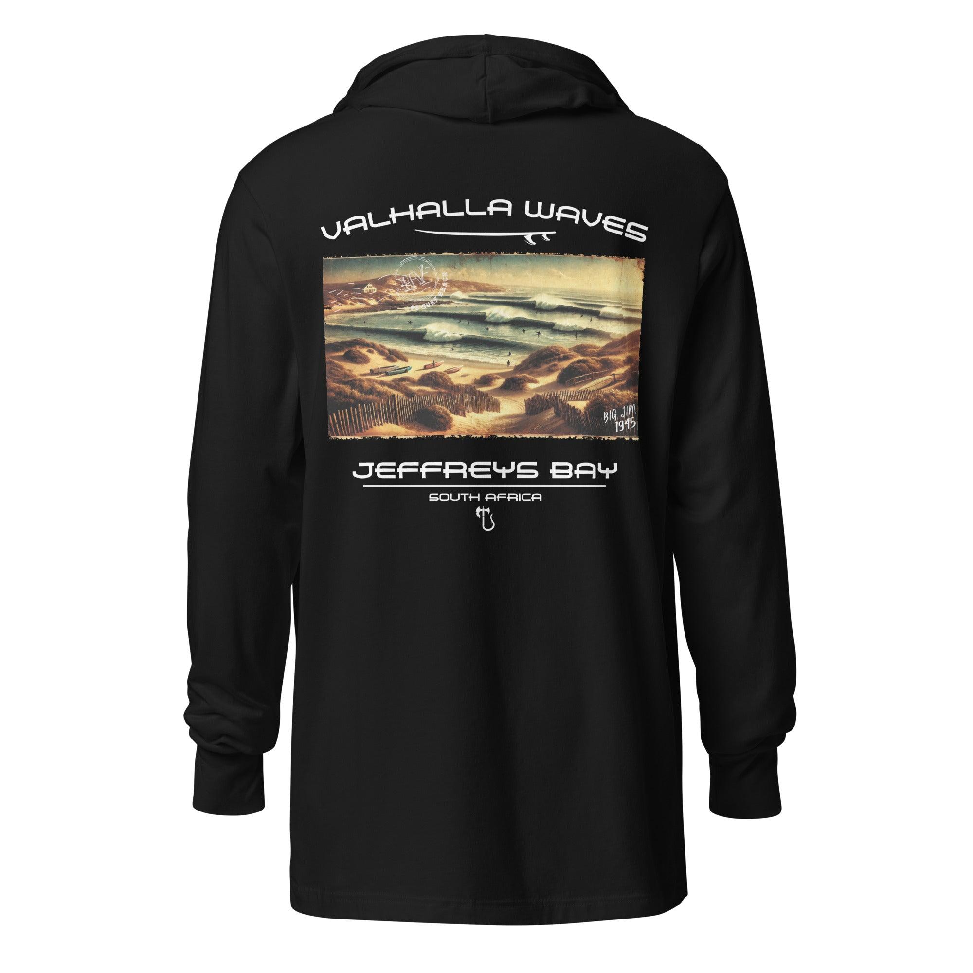 Jeffreys Bay Vintage Postcard Hooded T-Shirt - Hawaiian Vikings
