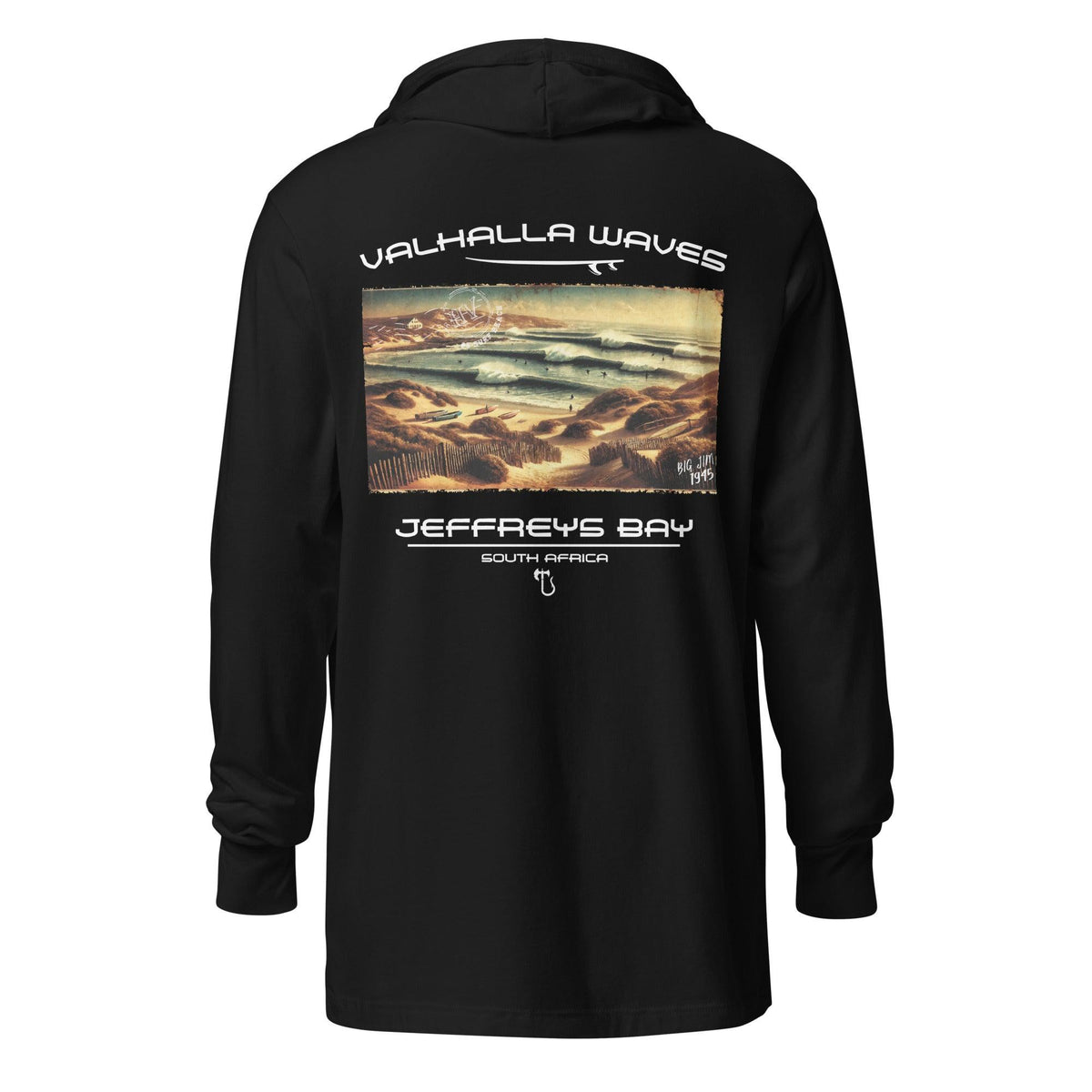 Uluwatu Vintage Postcard Hooded T-Shirt - Hawaiian Vikings