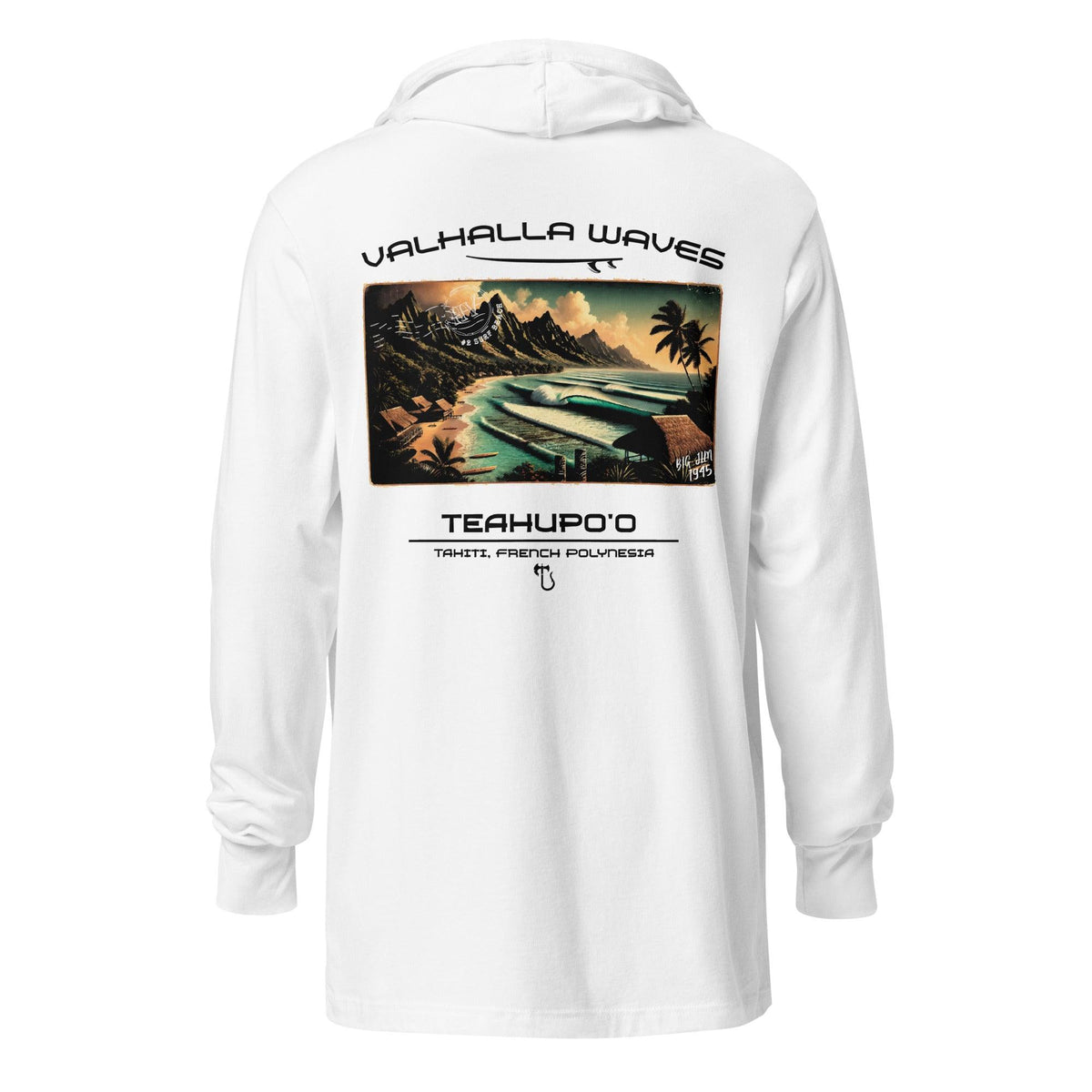 Teahupo'o Vintage Postcard Hooded T-Shirt - Hawaiian Vikings