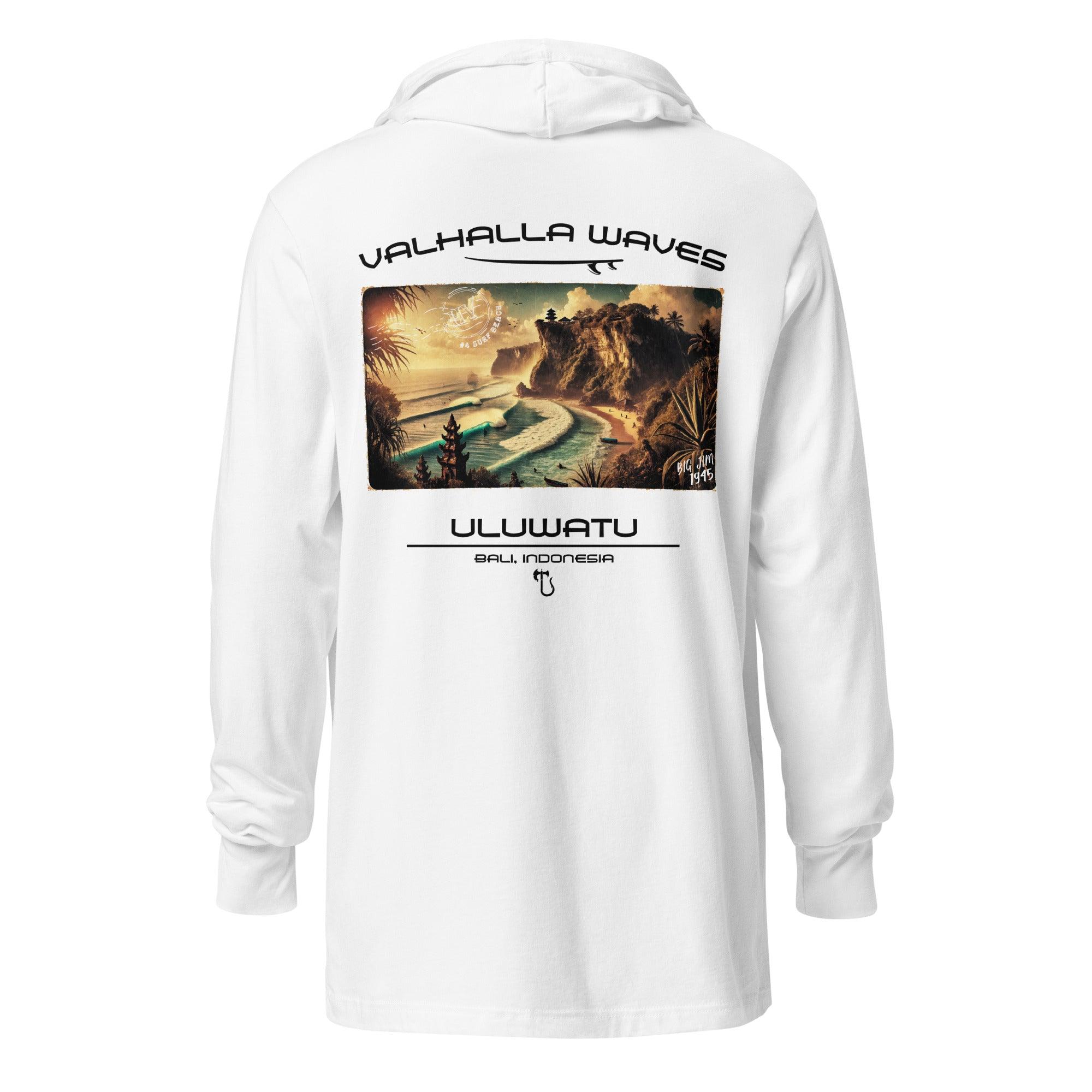 Uluwatu Vintage Postcard Hooded T-Shirt - Hawaiian Vikings