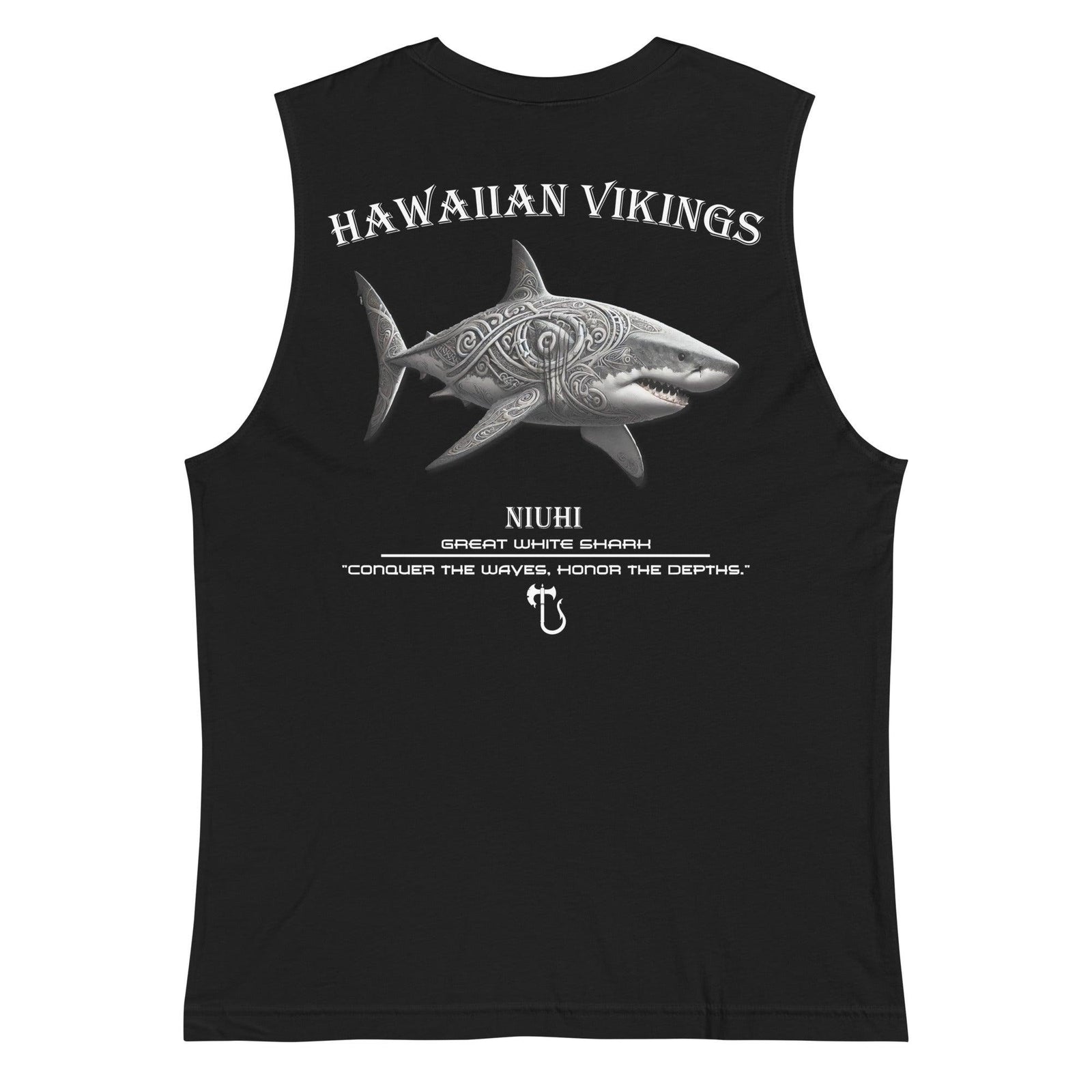 Great White Shark Men's Muscle Shirt - Hawaiian Vikings