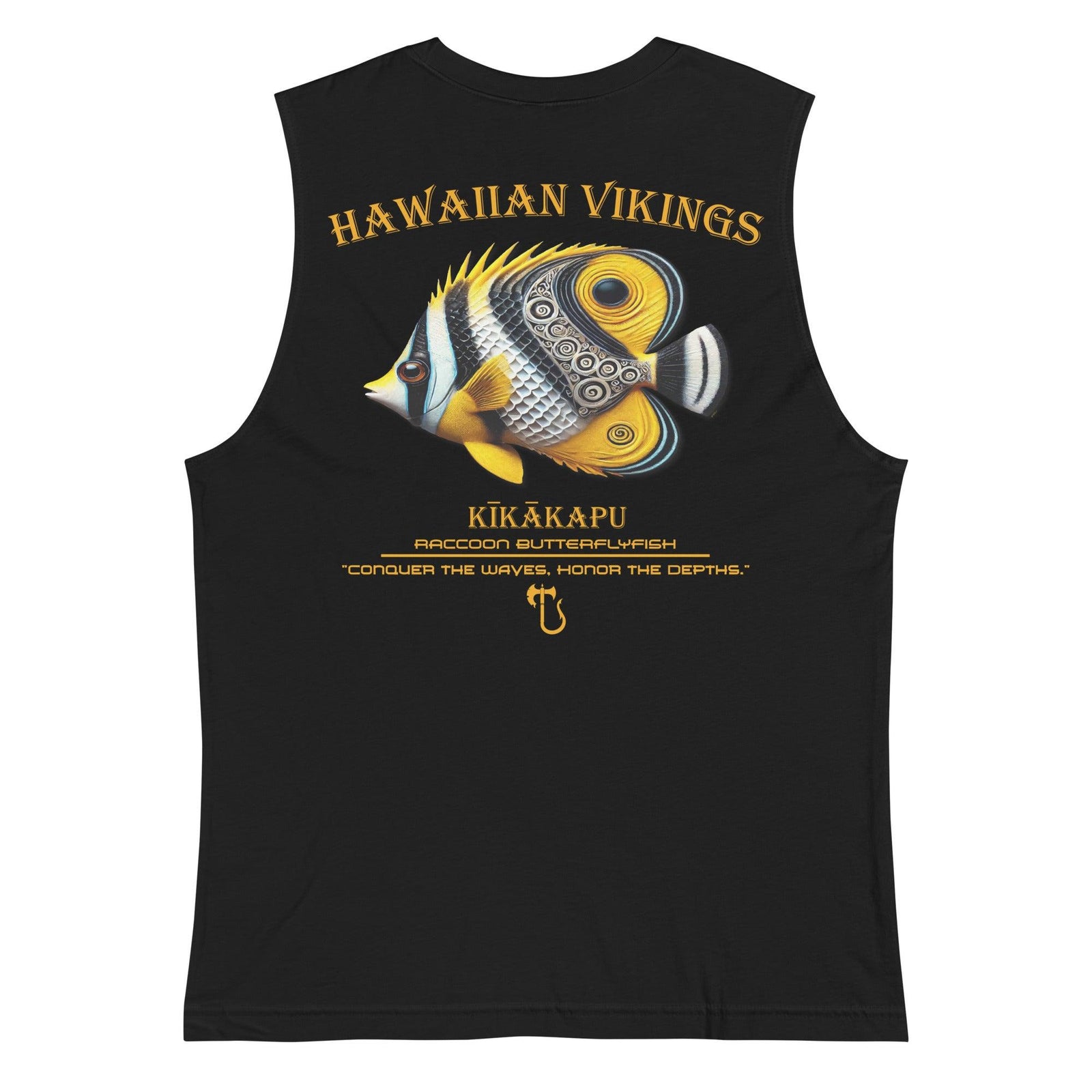Raccoon Butterflyfish Men's Muscle Shirt - Hawaiian Vikings