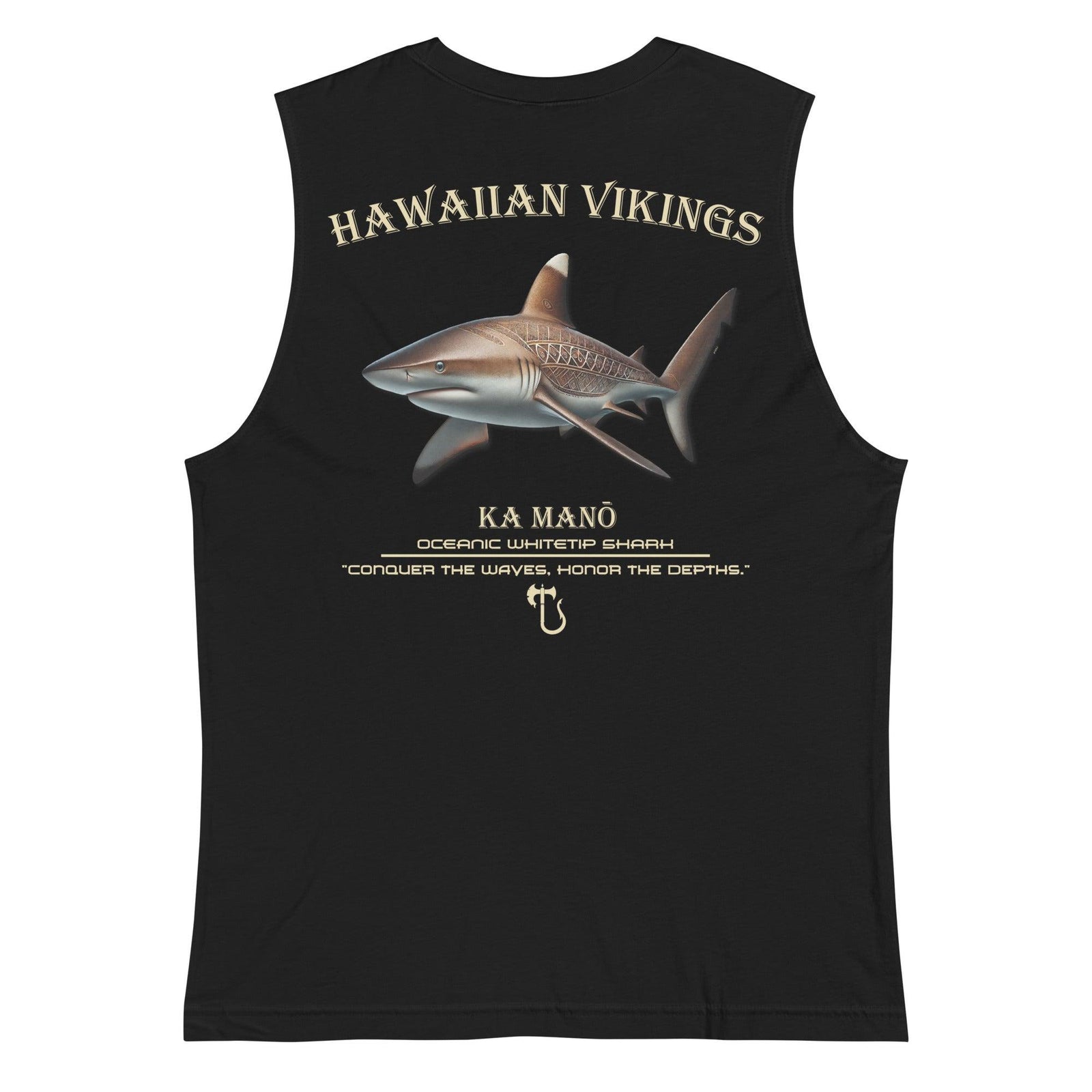 Oceanic Whitetip Shark Men's Muscle Shirt - Hawaiian Vikings