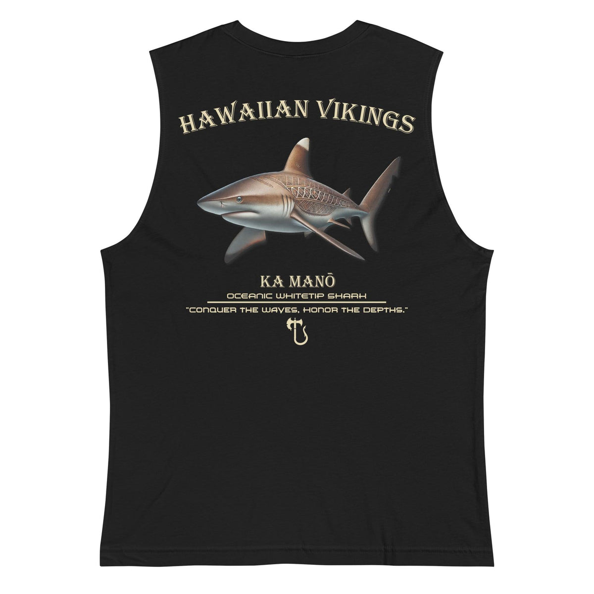 Oceanic Whitetip Shark Men's Muscle Shirt - Hawaiian Vikings