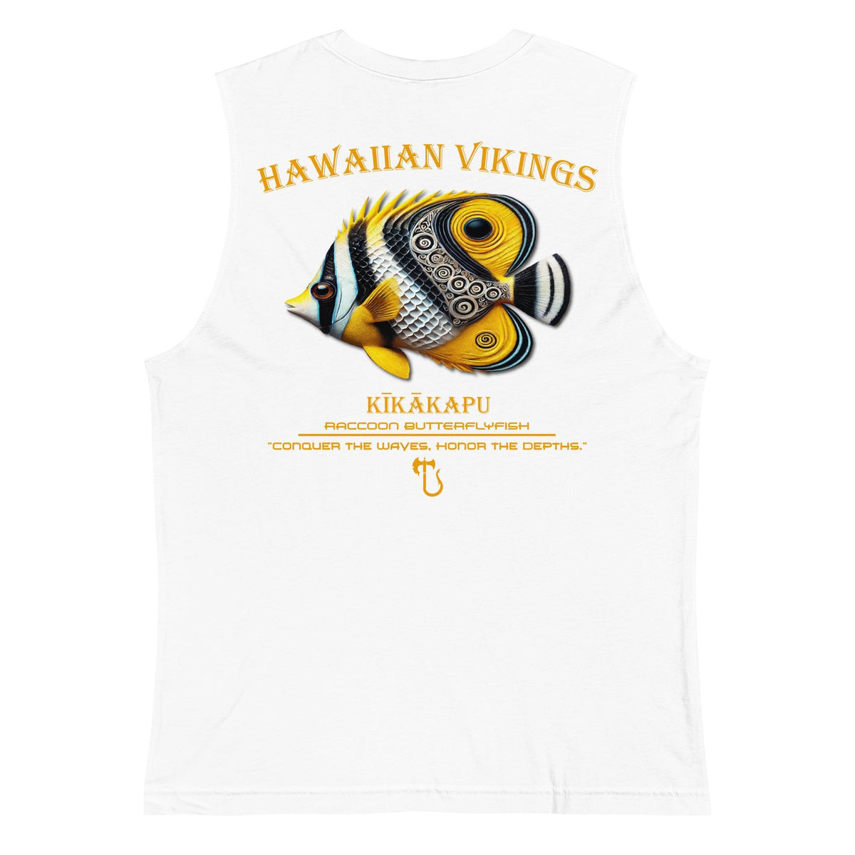Raccoon Butterflyfish Men's Muscle Shirt - Hawaiian Vikings