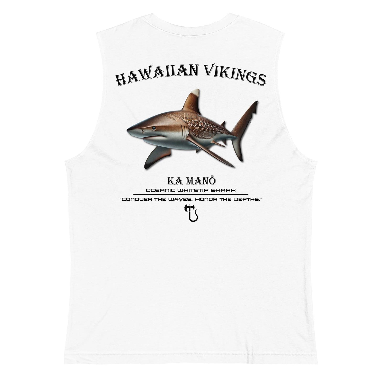 Oceanic Whitetip Shark Men's Muscle Shirt - Hawaiian Vikings