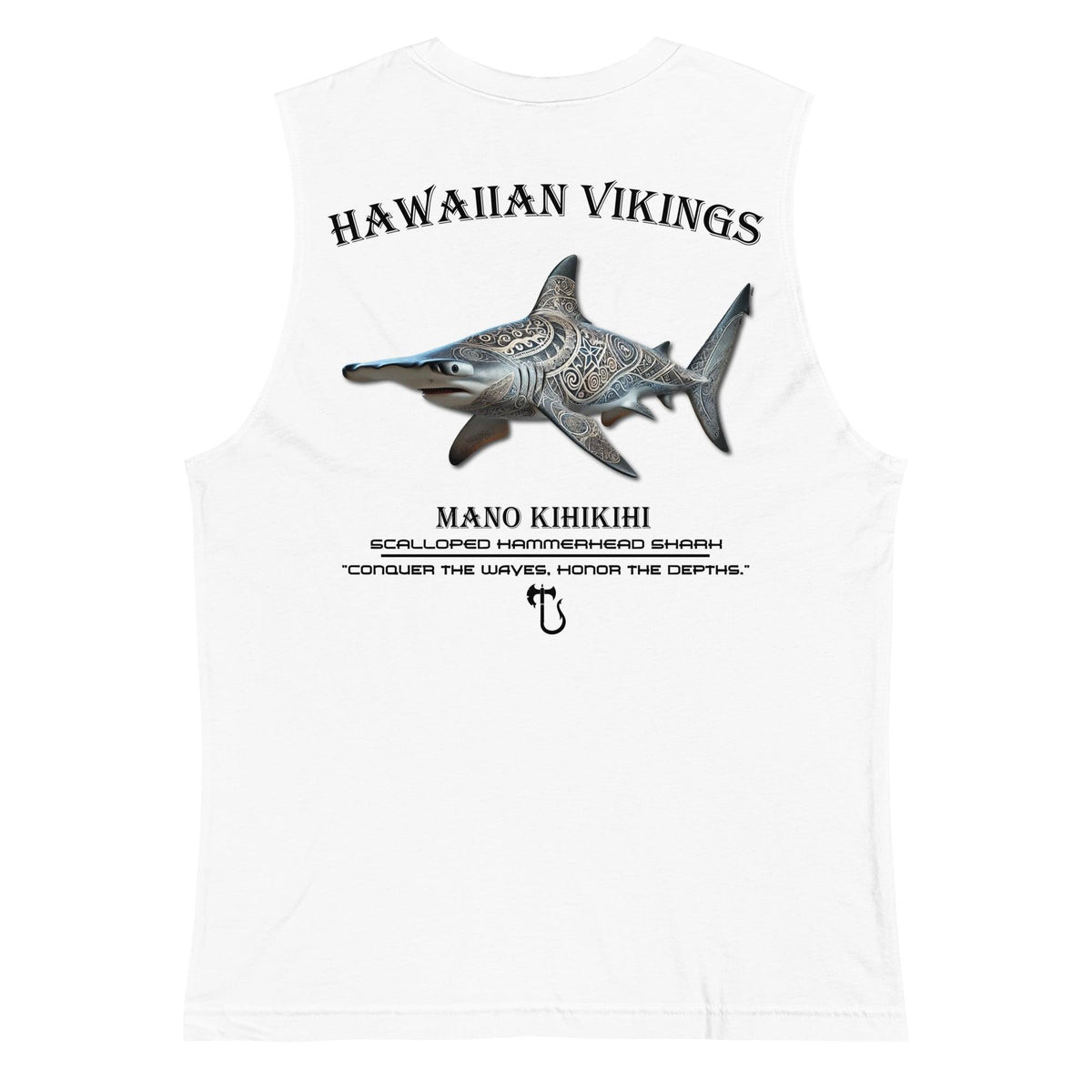 Scalloped Hammerhead Shark Men's Muscle Shirt - Hawaiian Vikings