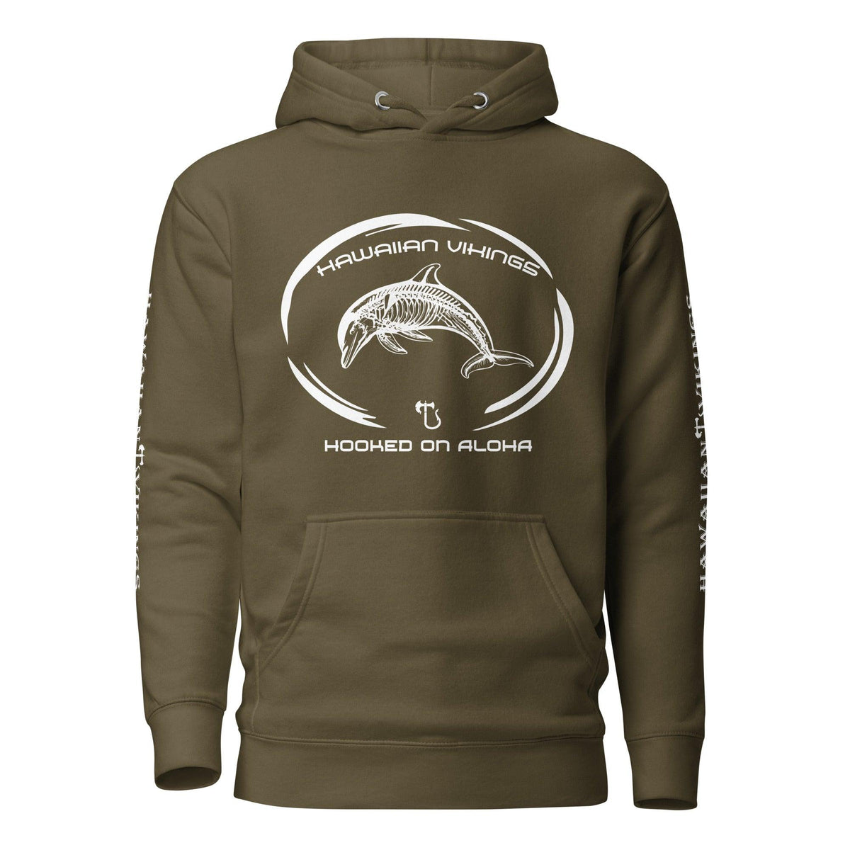 Hooked on Aloha: Dolphin Unisex Hoodie - Hawaiian Vikings