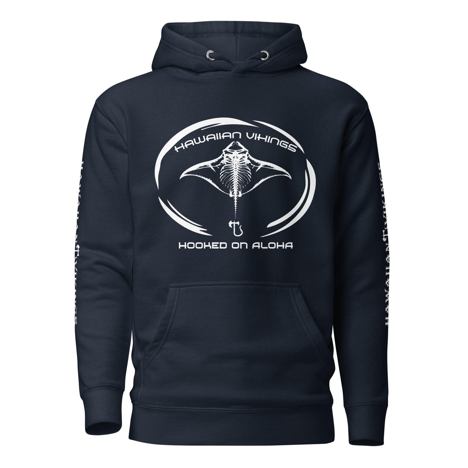 Hooked on Aloha: Manta Ray Unisex Hoodie - Hawaiian Vikings