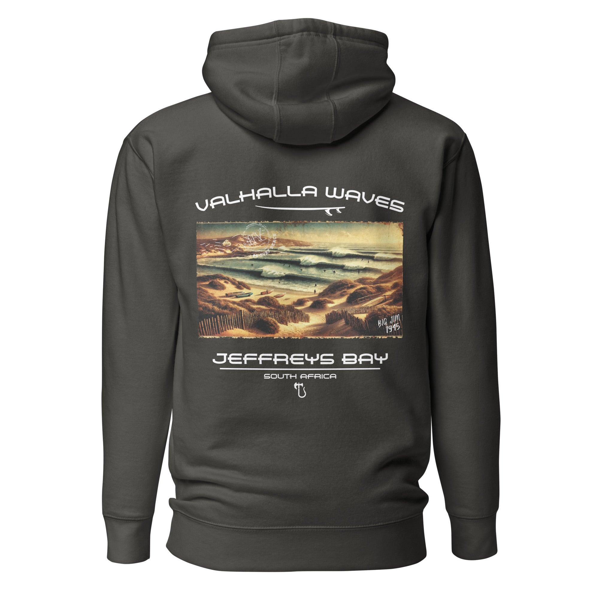 Jeffreys Bay Vintage Postcard Unisex Hoodie - Hawaiian Vikings