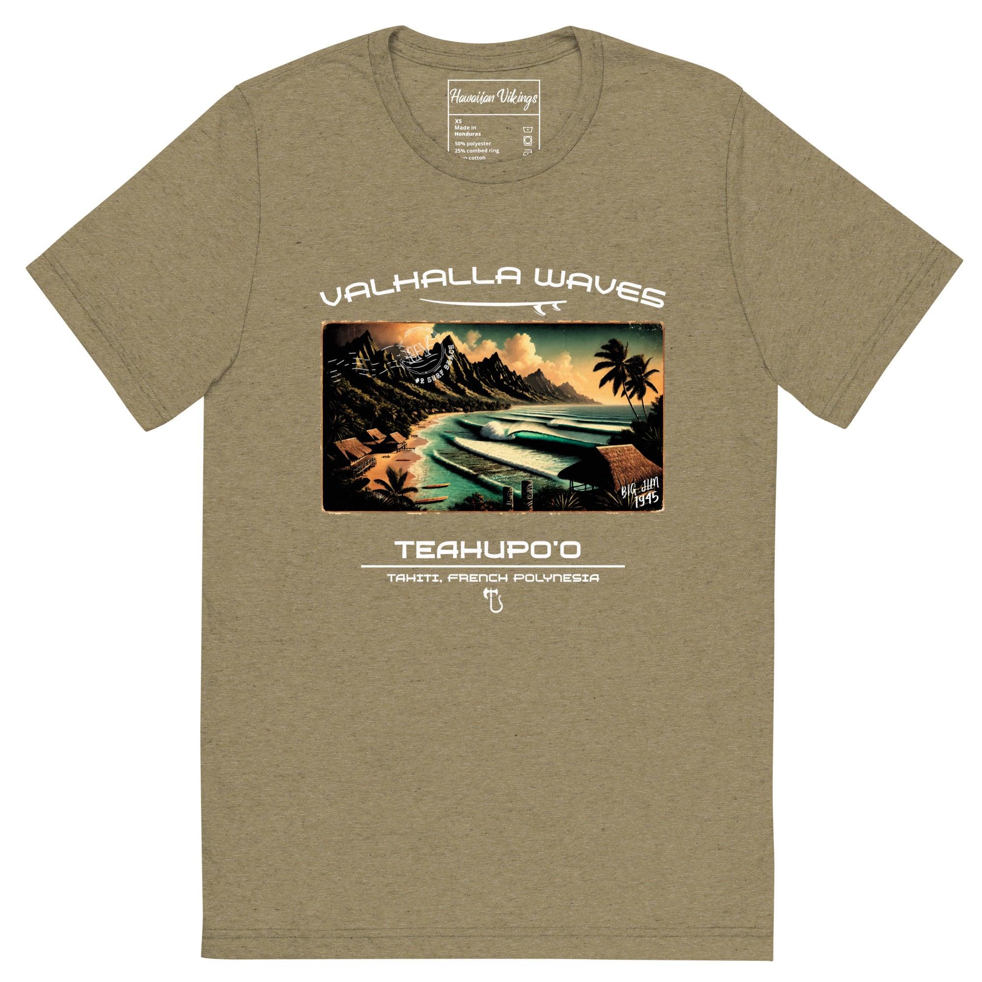 Teahupo'o Vintage Postcard T-Shirt - Hawaiian Vikings