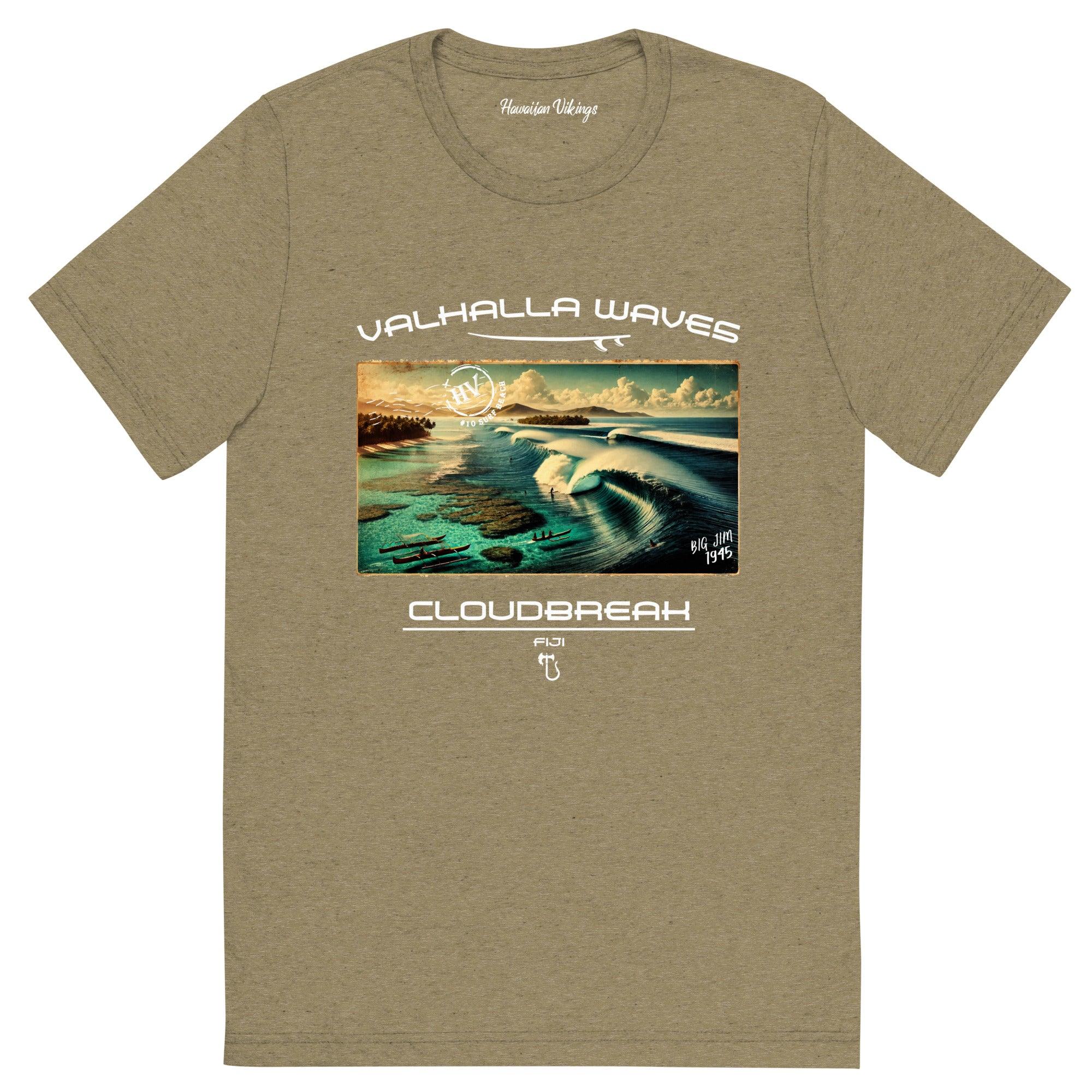 Cloudbreak Beach Vintage Postcard T-Shirt - Hawaiian Vikings