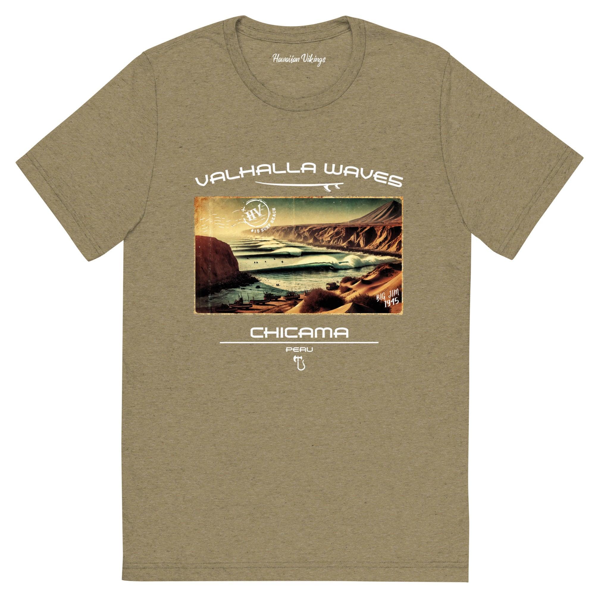 Chicama Beach Vintage Postcard T-Shirt - Hawaiian Vikings