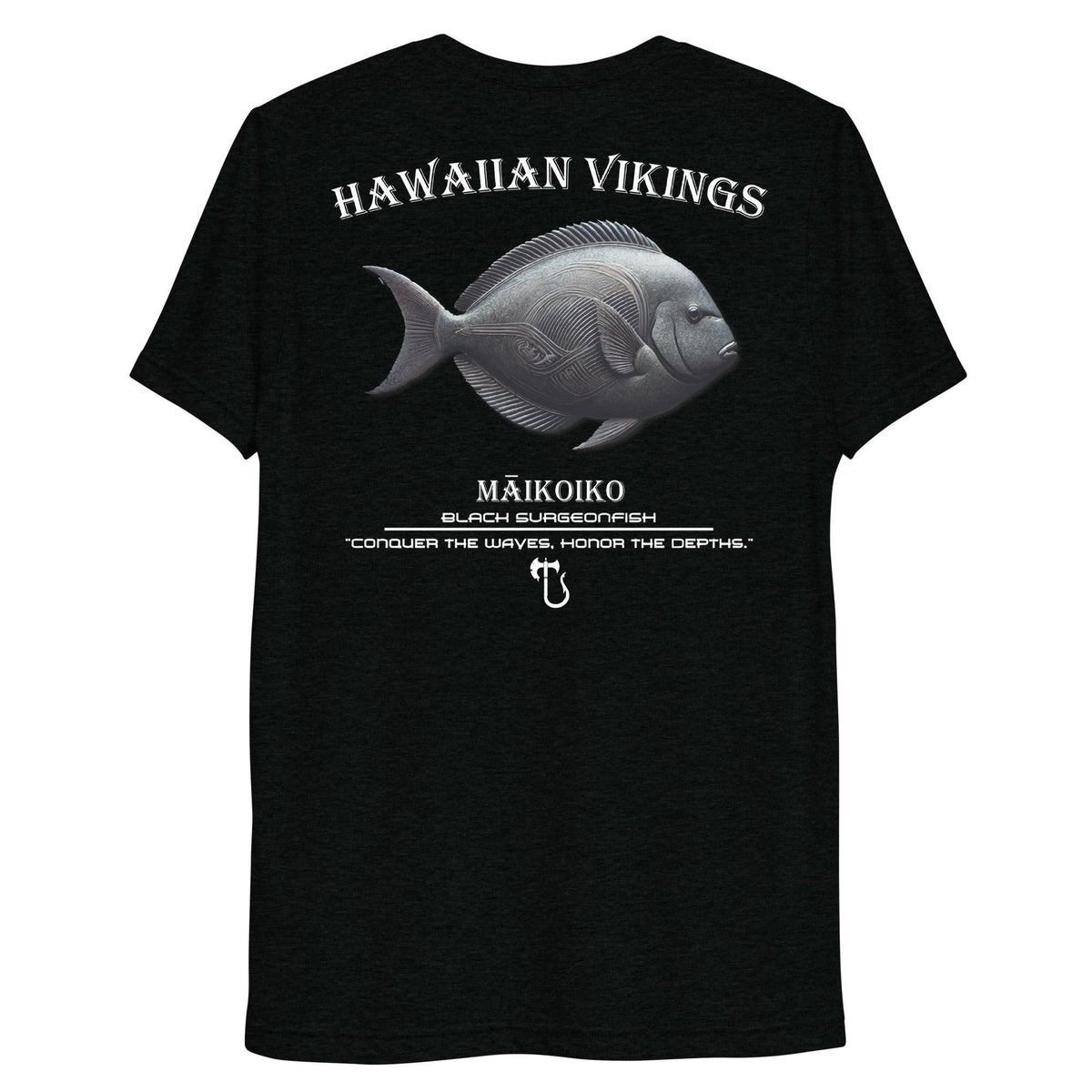 Black Surgeonfish Tri-Blend Short Sleeve T-Shirt - Hawaiian Vikings
