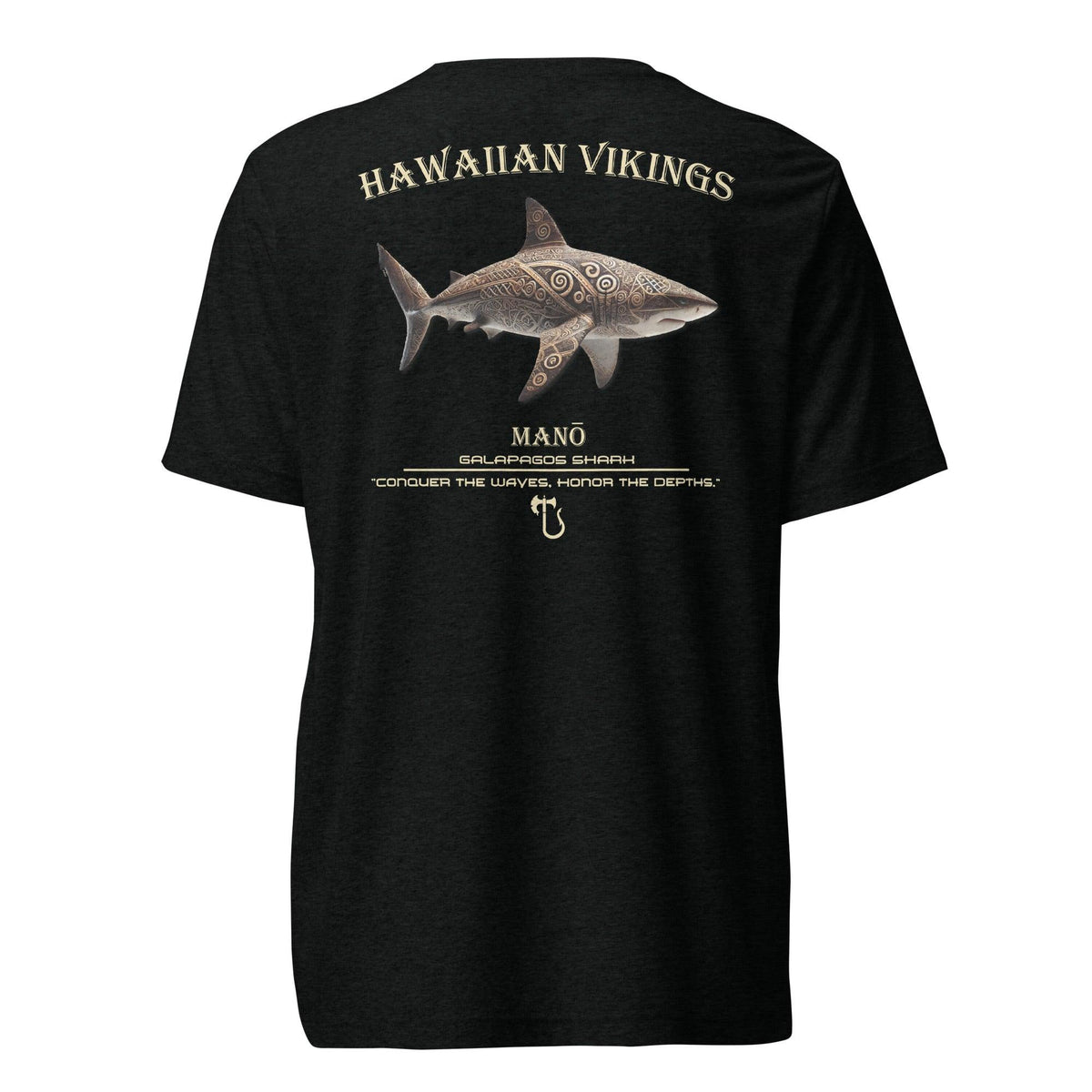 Galapagos Shark Tri-Blend Short Sleeve T-Shirt - Hawaiian Vikings