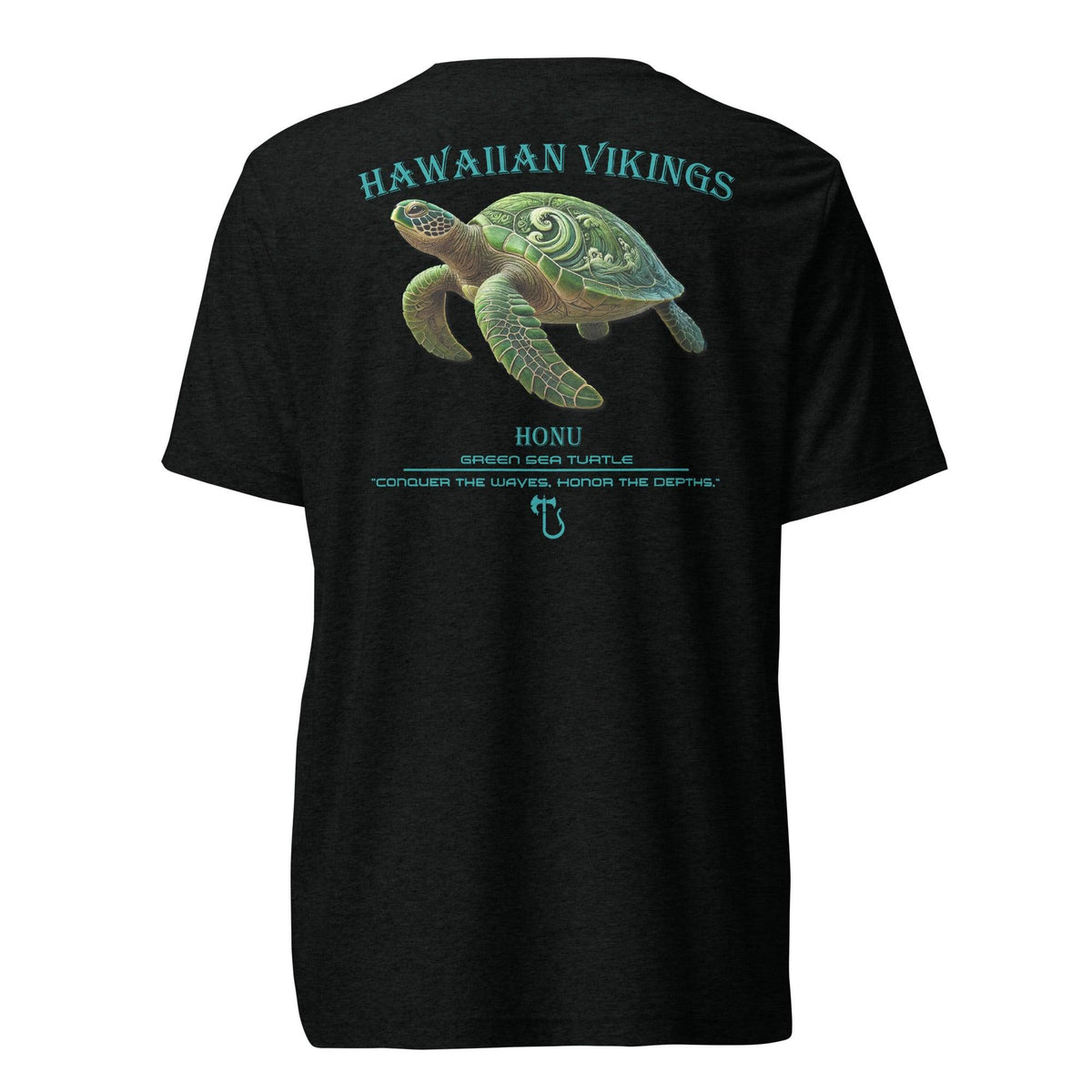 Green Sea Turtle Tri-Blend Short Sleeve T-Shirt - Hawaiian Vikings