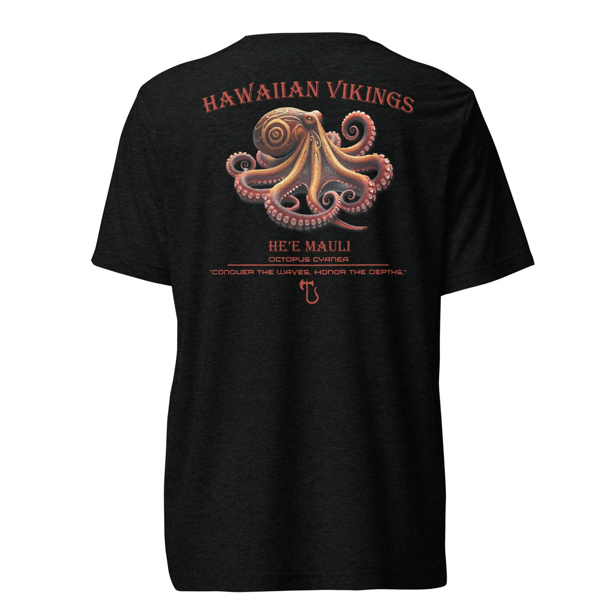 Octopus Cyanea Tri-Blend Short Sleeve T-Shirt - Hawaiian Vikings