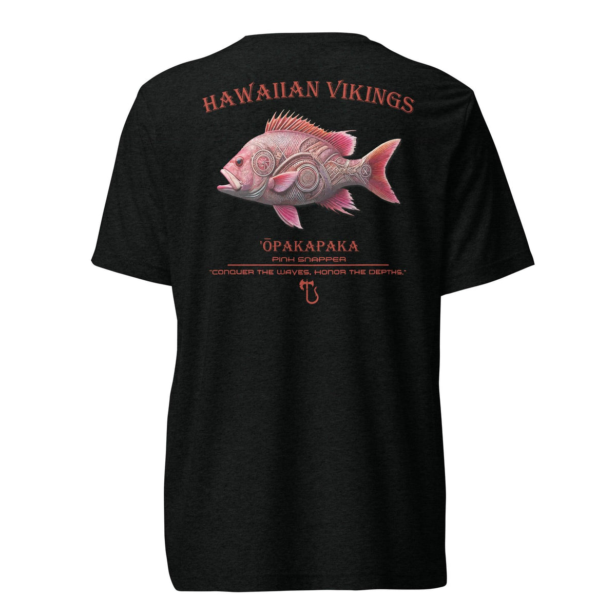 Pacific Pink Snapper Tri-Blend Short Sleeve T-Shirt - Hawaiian Vikings