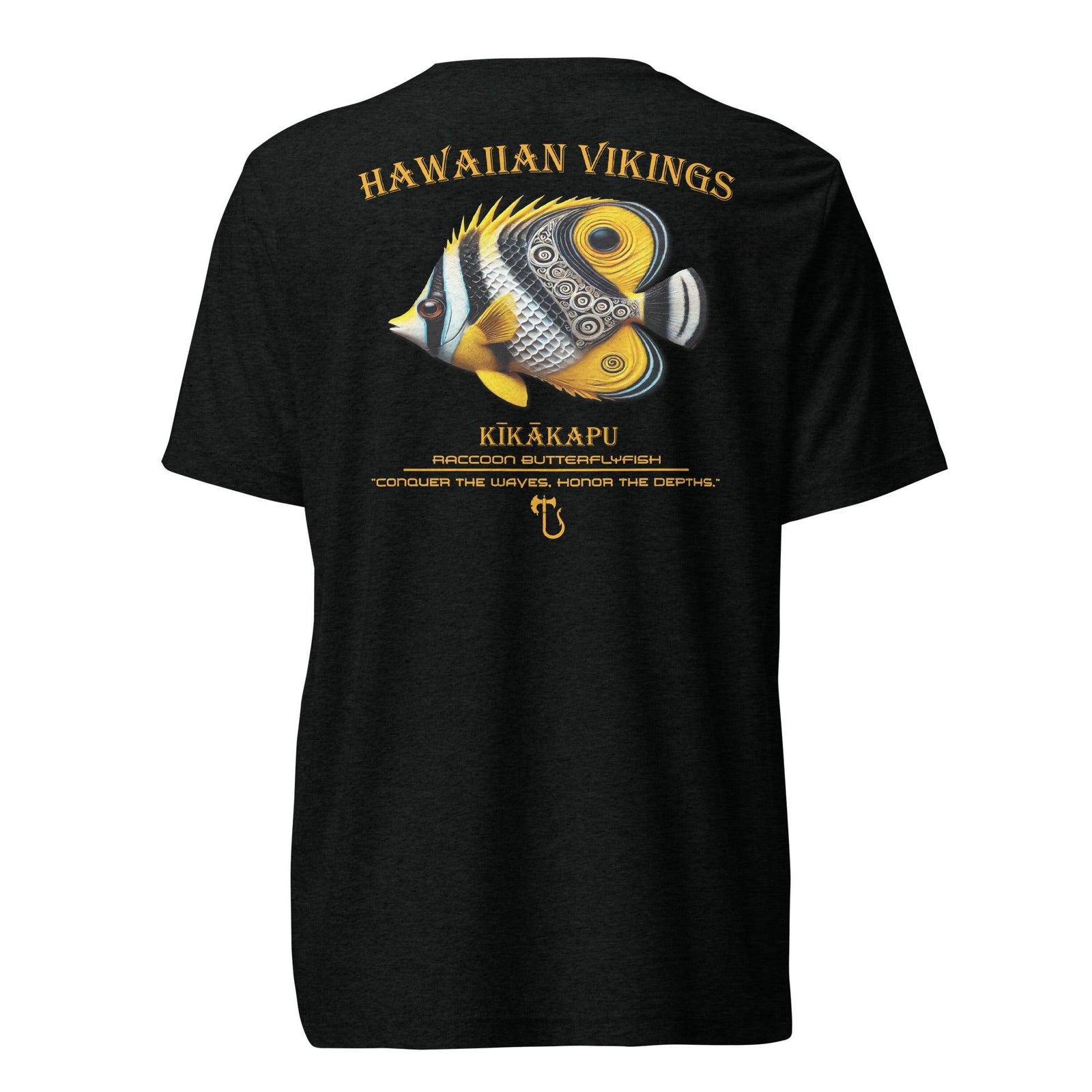 Raccoon Butterflyfish Tri-Blend Short Sleeve T-Shirt - Hawaiian Vikings