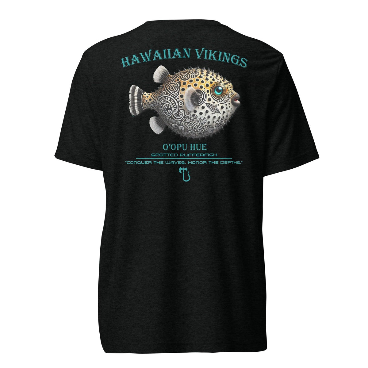 Spotted Pufferfish Tri-Blend Short Sleeve T-Shirt - Hawaiian Vikings