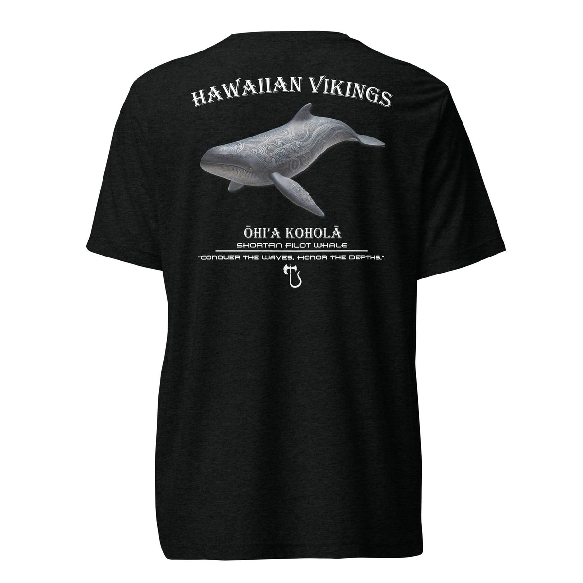 Shortfin Pilot Whale Tri-Blend Short Sleeve T-Shirt - Hawaiian Vikings