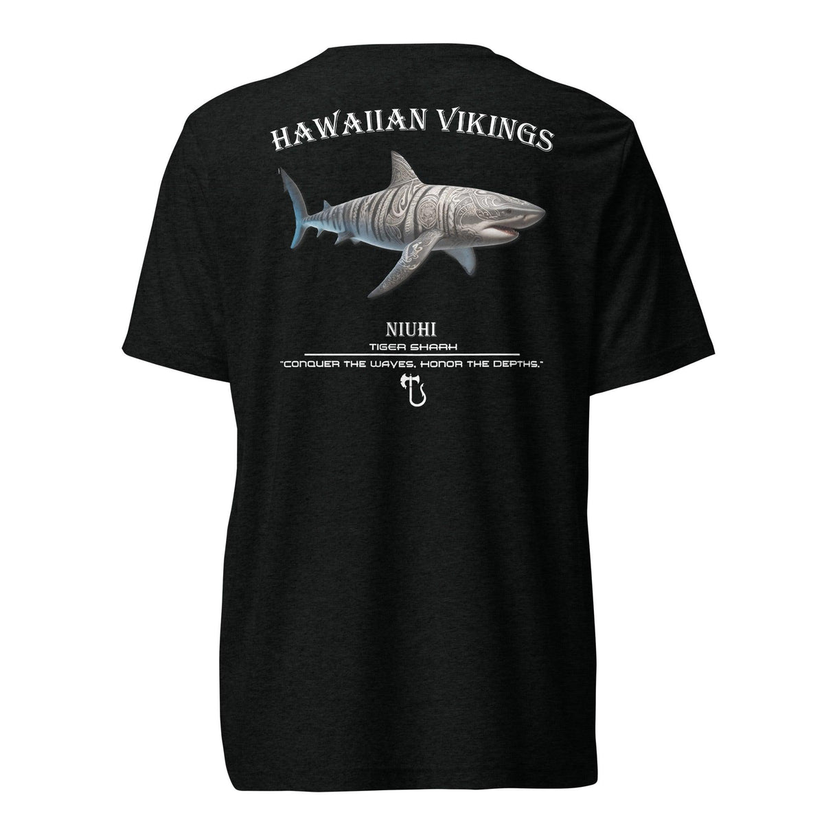 Tiger Shark Tri-Blend Short Sleeve T-Shirt - Hawaiian Vikings