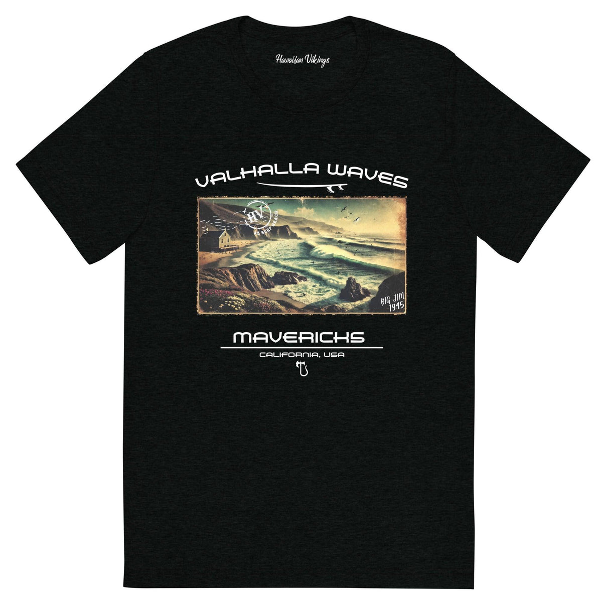 Mavericks Vintage Postcard T-Shirt - Hawaiian Vikings