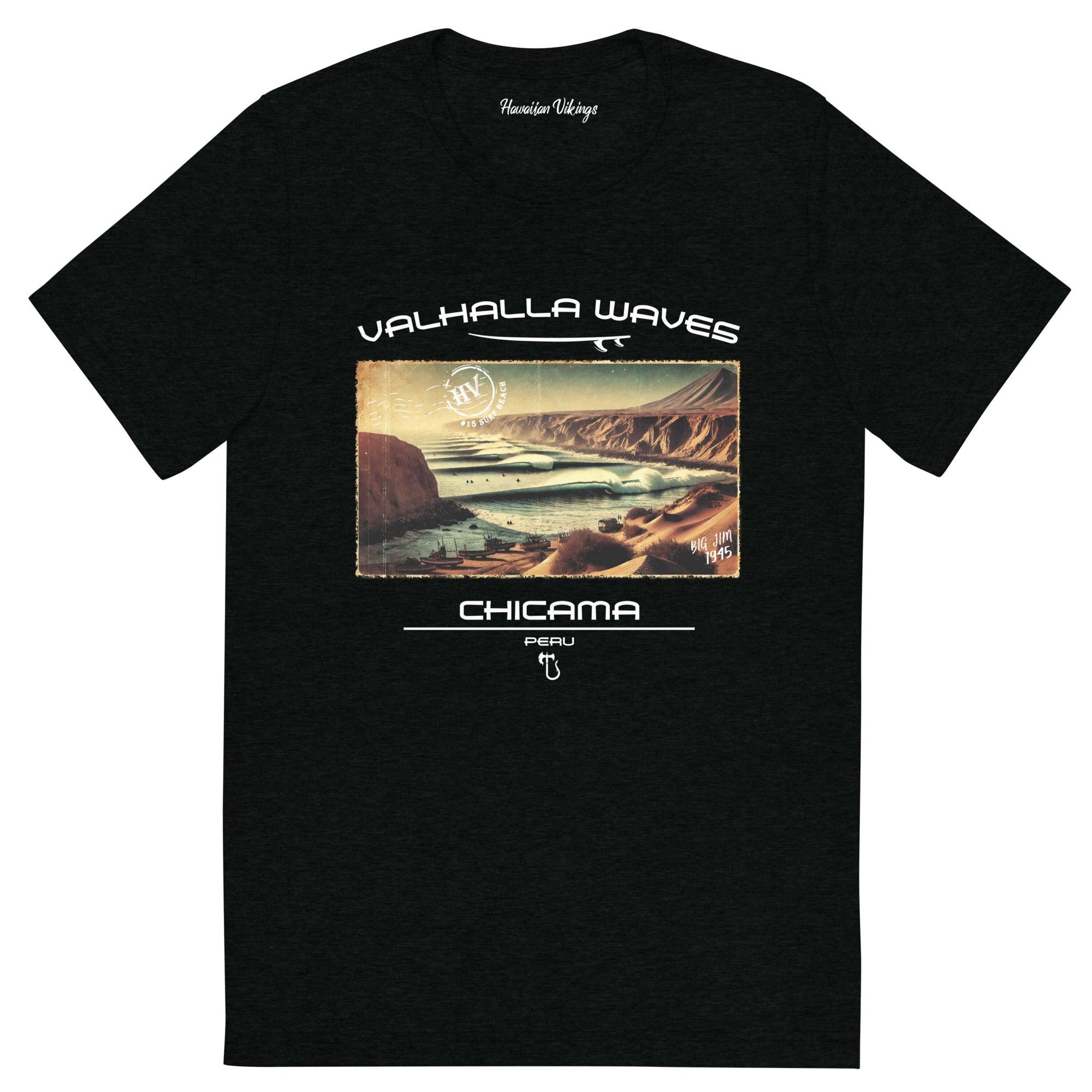 Chicama Beach Vintage Postcard T-Shirt - Hawaiian Vikings