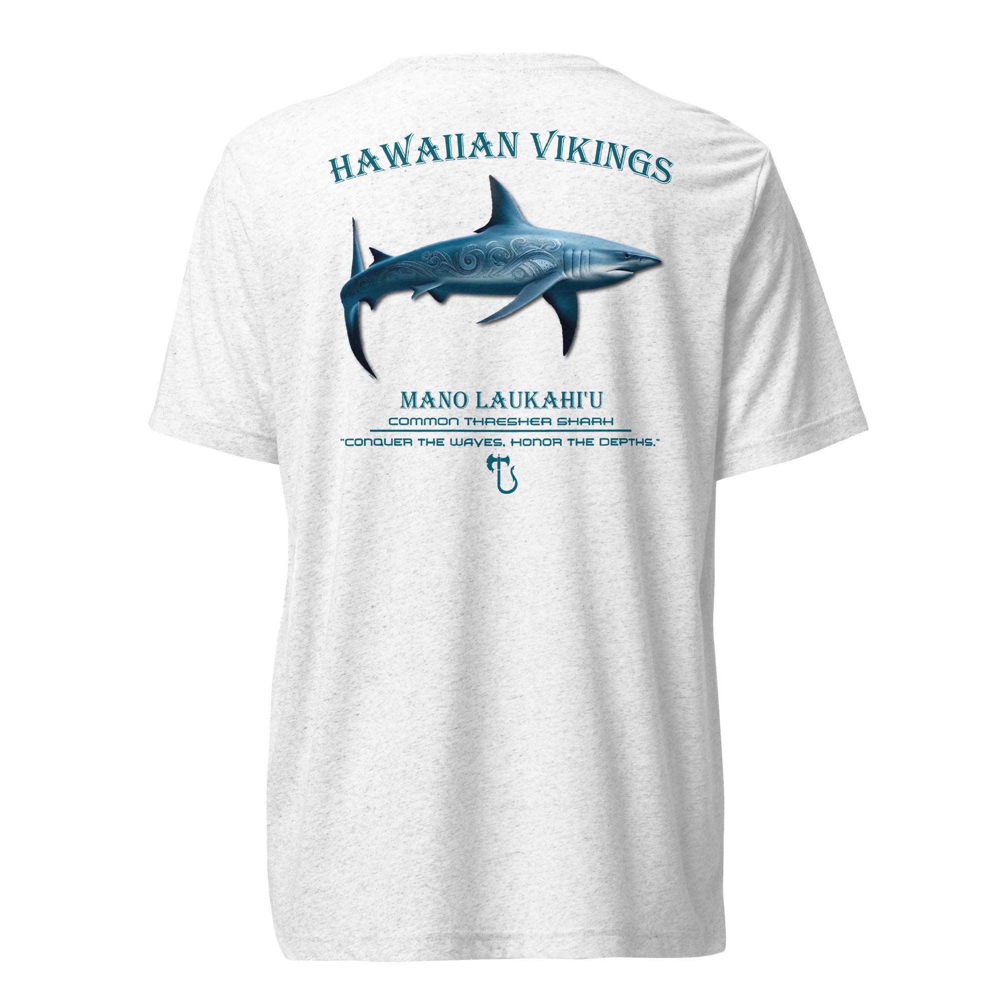 Common Thresher Shark Tri-Blend Short Sleeve T-Shirt - Hawaiian Vikings