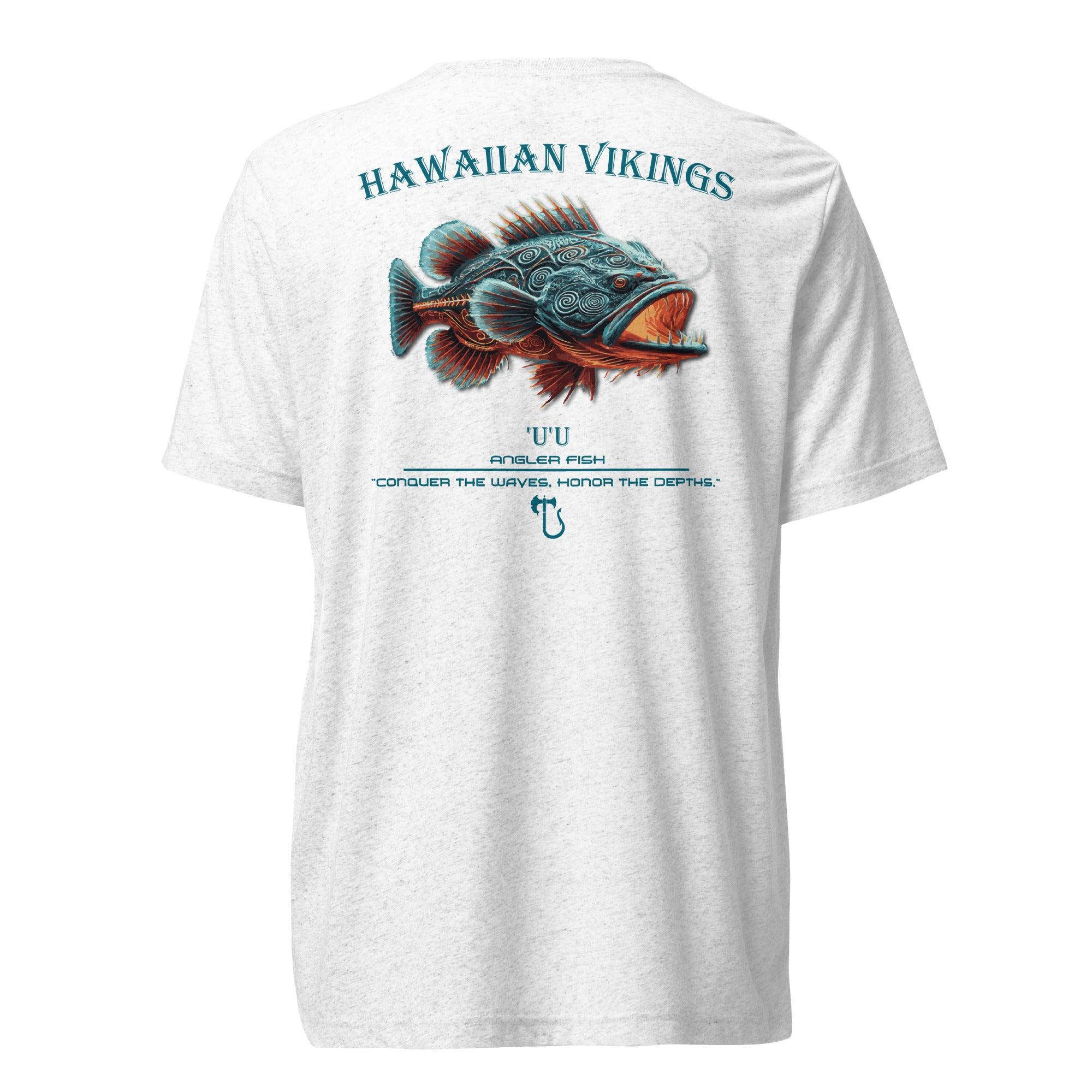 Angler Fish Tri-Blend Short Sleeve T-Shirt - Hawaiian Vikings
