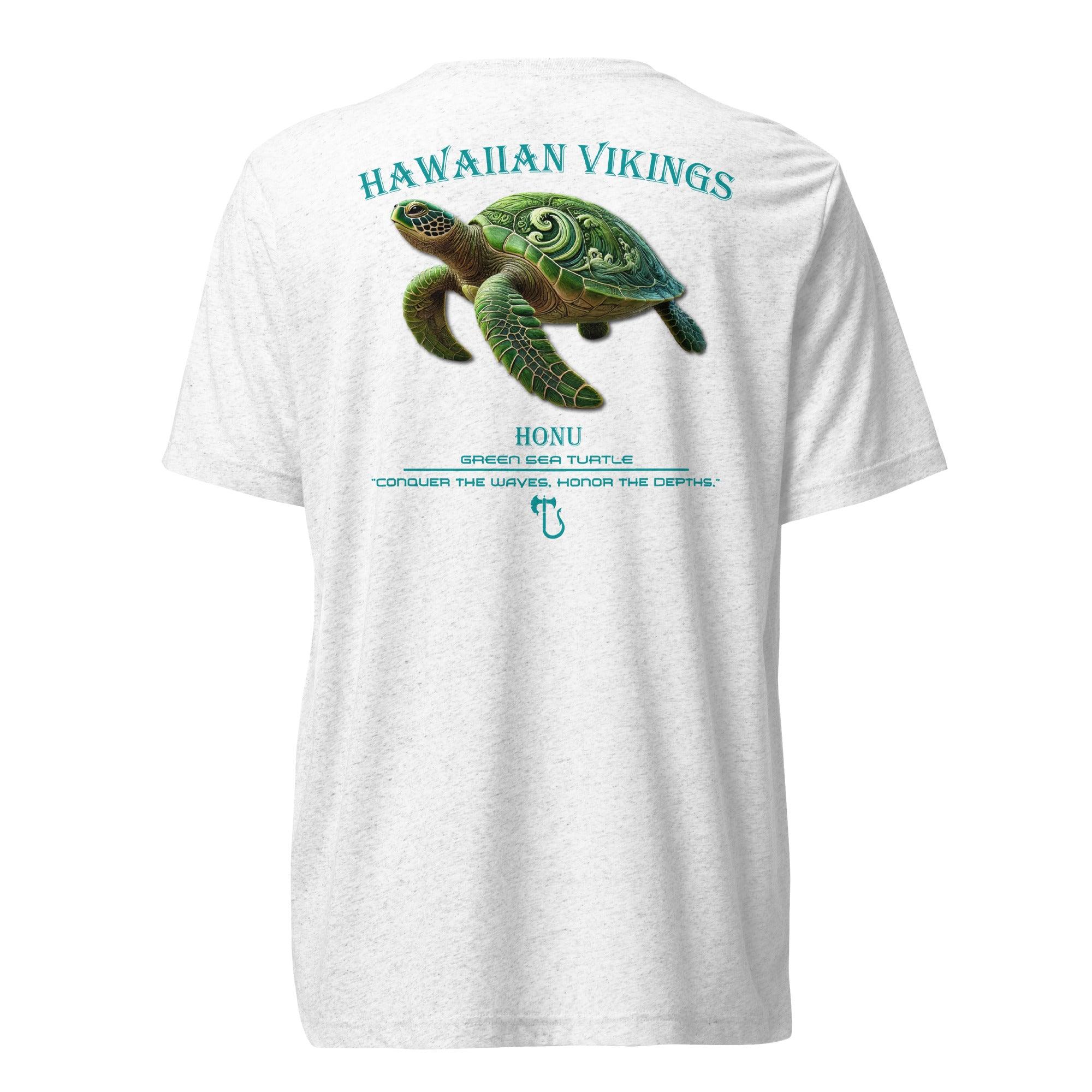 Green Sea Turtle Tri-Blend Short Sleeve T-Shirt - Hawaiian Vikings