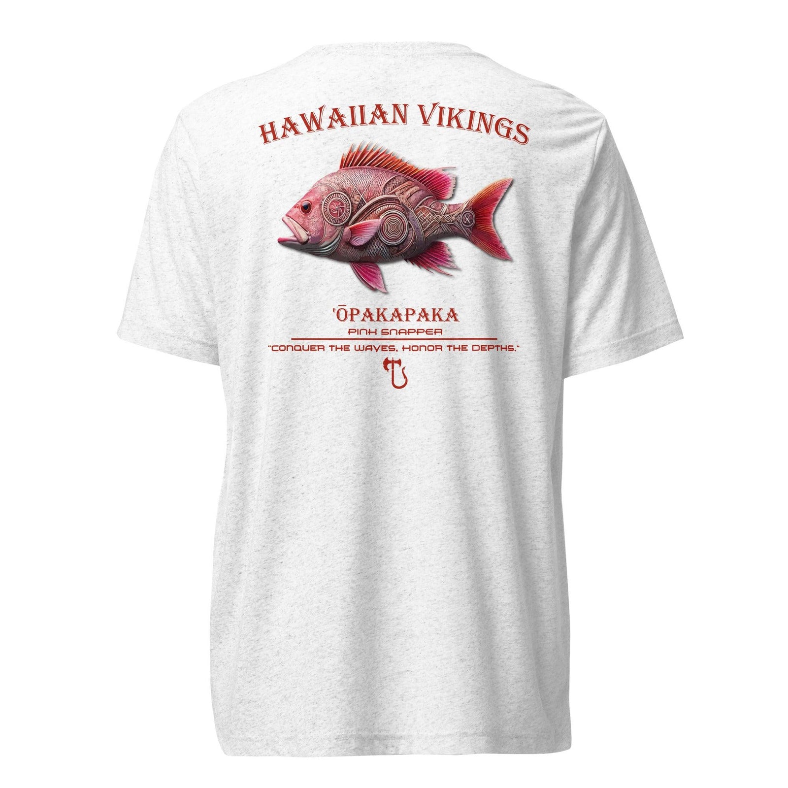 Pacific Pink Snapper Tri-Blend Short Sleeve T-Shirt - Hawaiian Vikings
