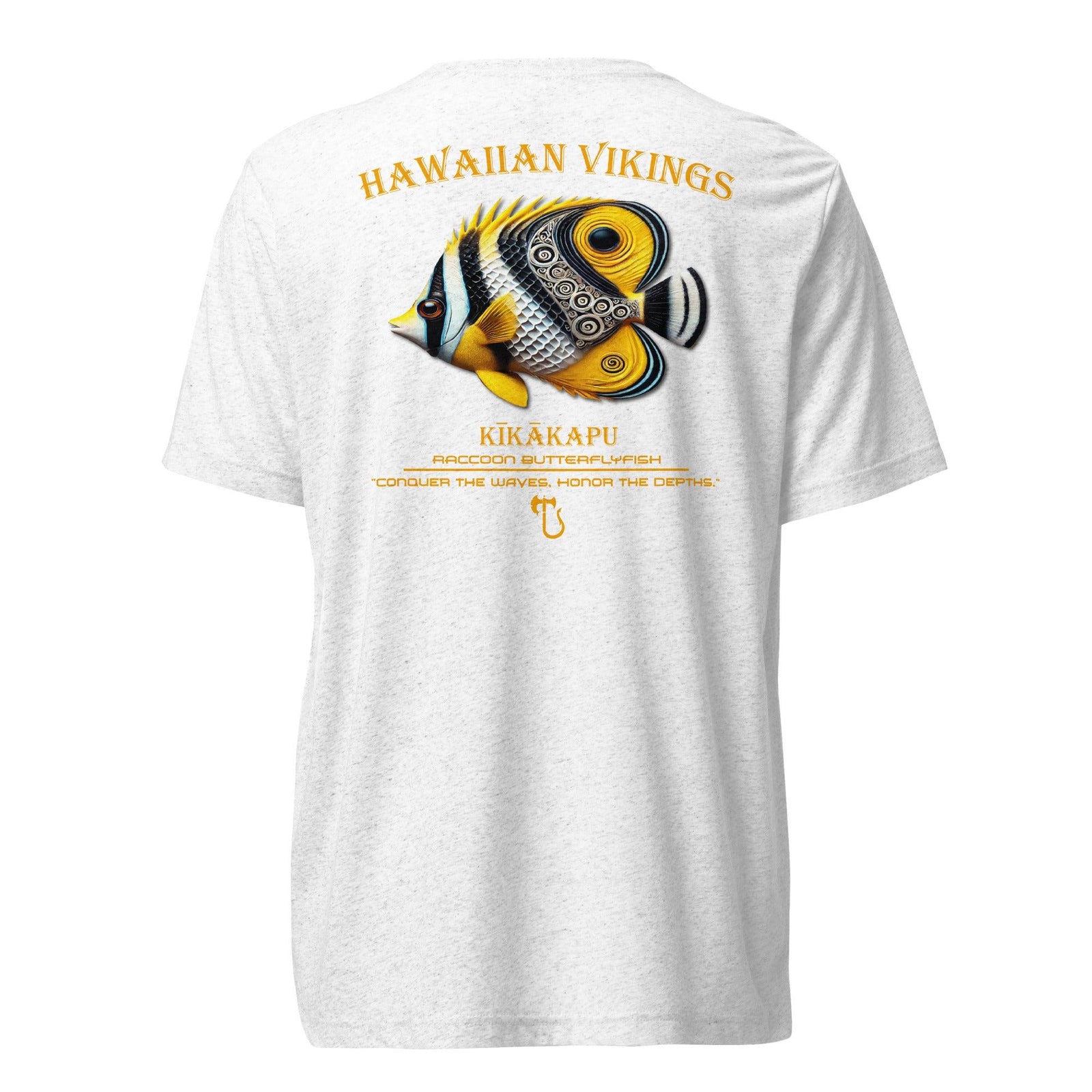 Raccoon Butterflyfish Tri-Blend Short Sleeve T-Shirt - Hawaiian Vikings