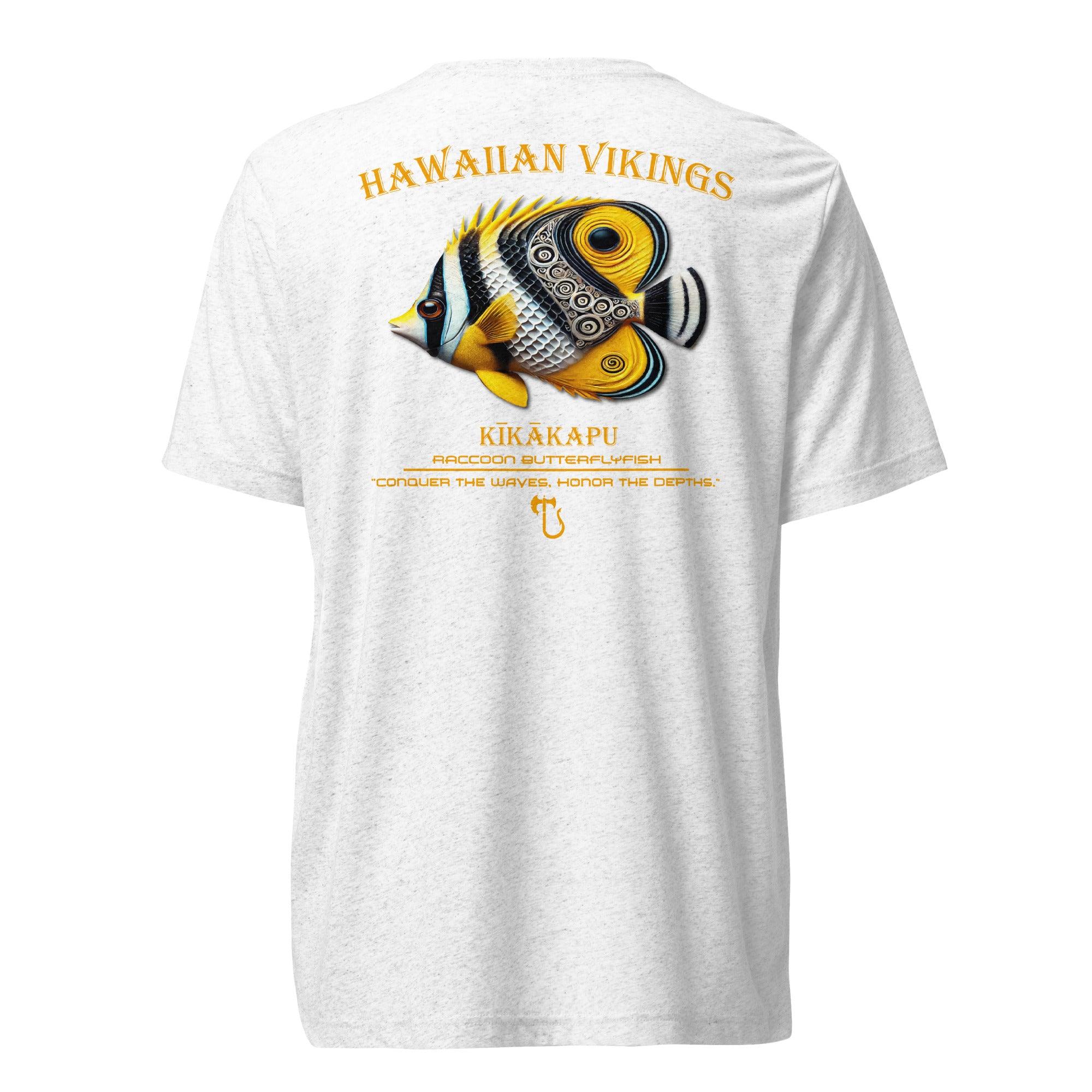 Raccoon Butterflyfish Tri-Blend Short Sleeve T-Shirt - Hawaiian Vikings