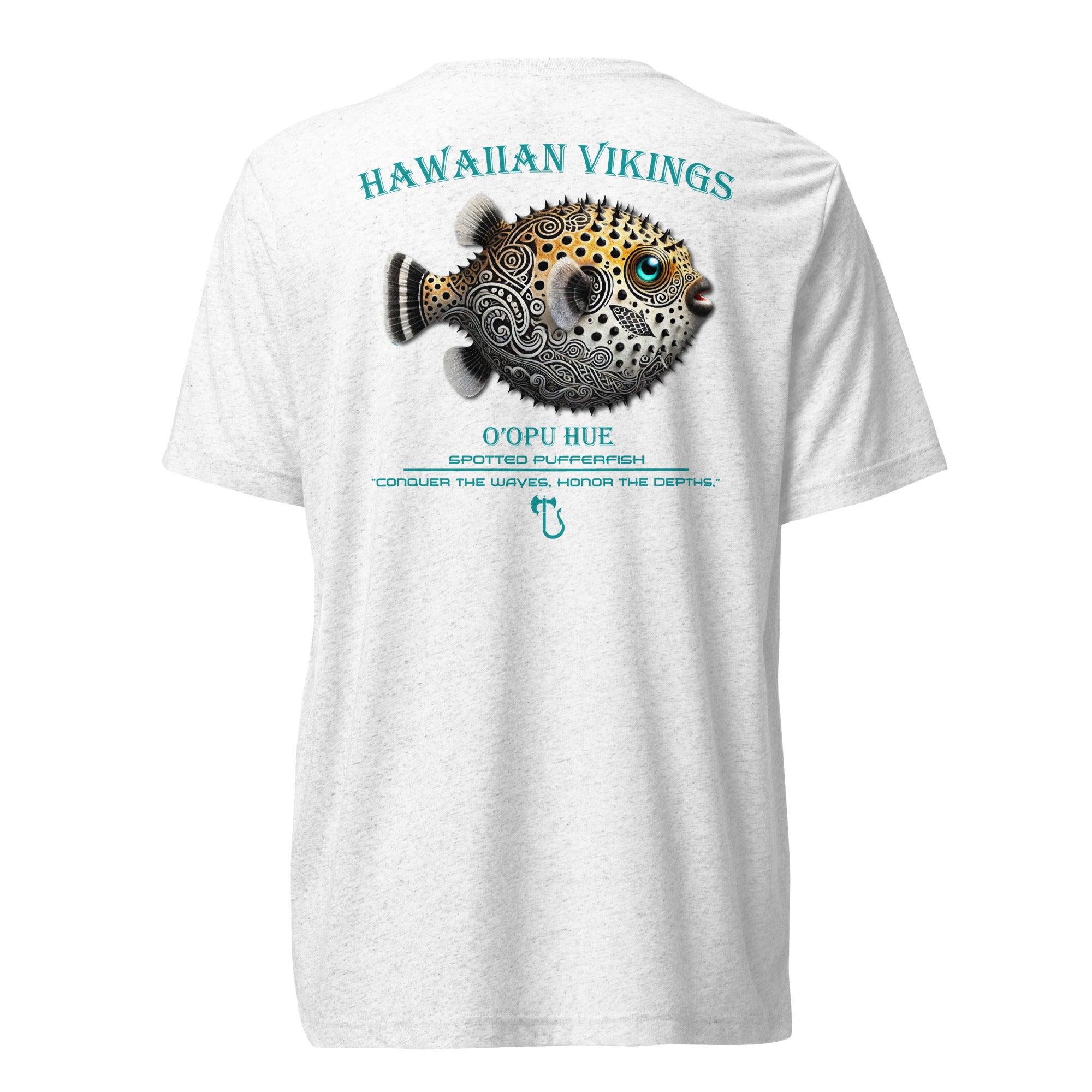 Spotted Pufferfish Tri-Blend Short Sleeve T-Shirt - Hawaiian Vikings