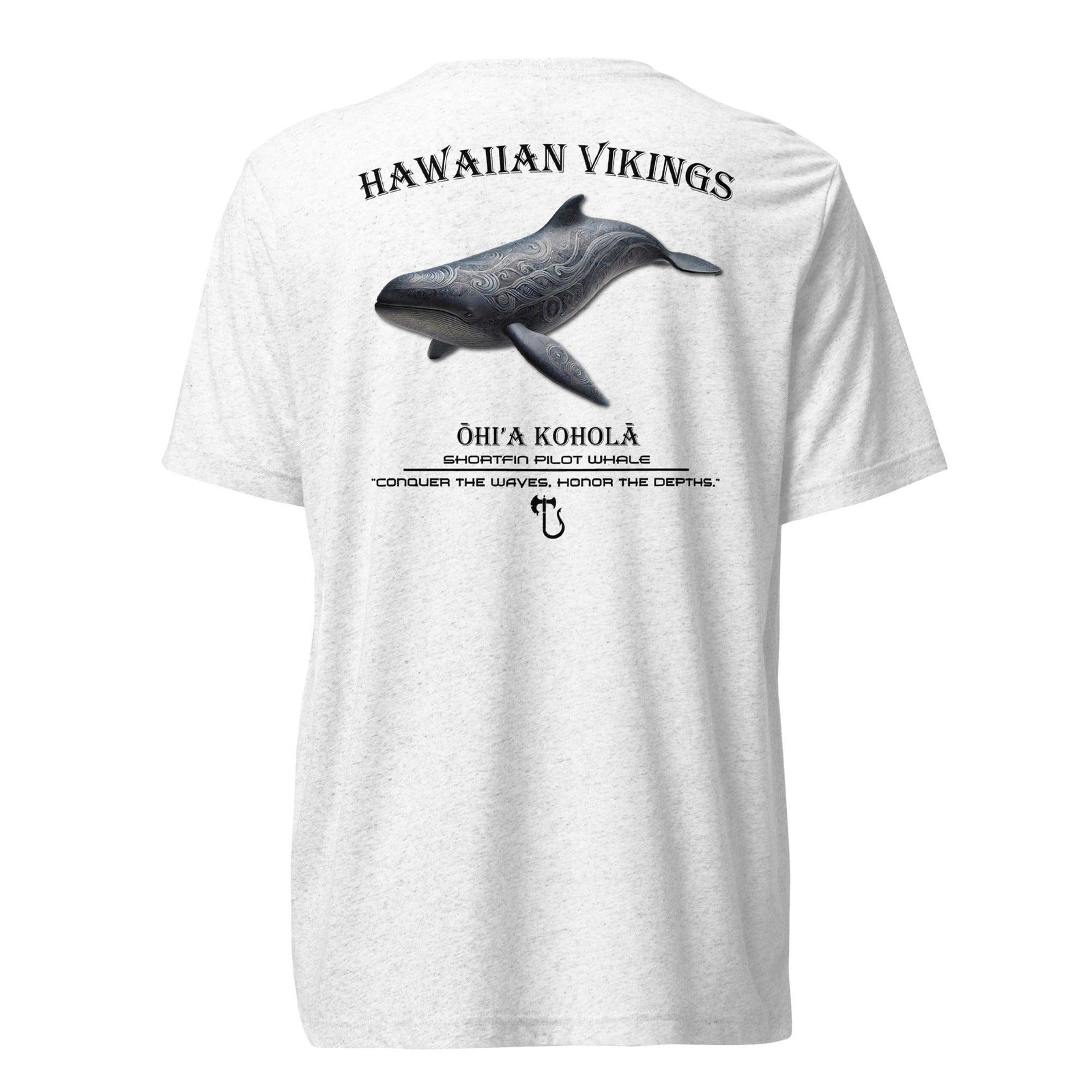 Shortfin Pilot Whale Tri-Blend Short Sleeve T-Shirt - Hawaiian Vikings