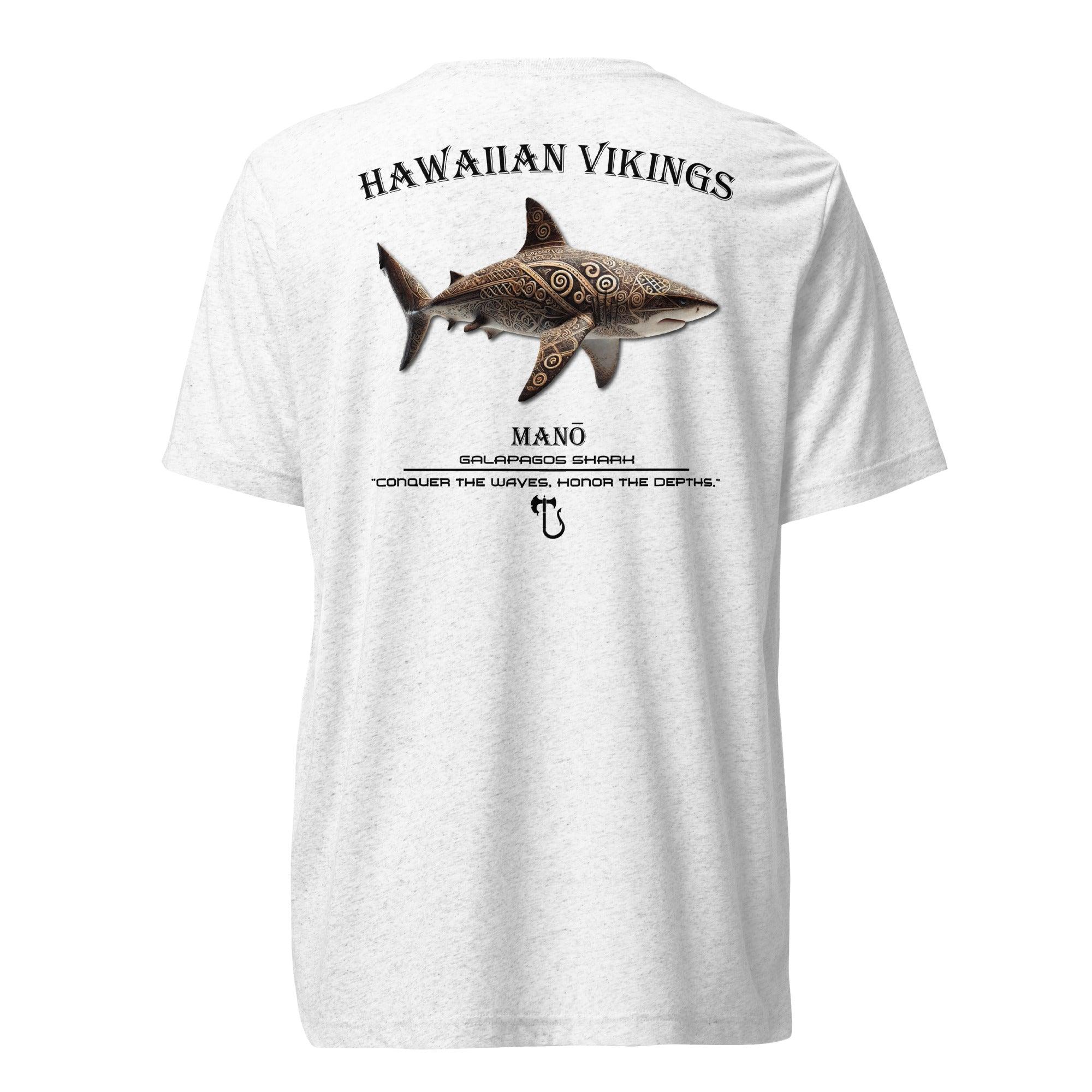 Galapagos Shark Tri-Blend Short Sleeve T-Shirt - Hawaiian Vikings
