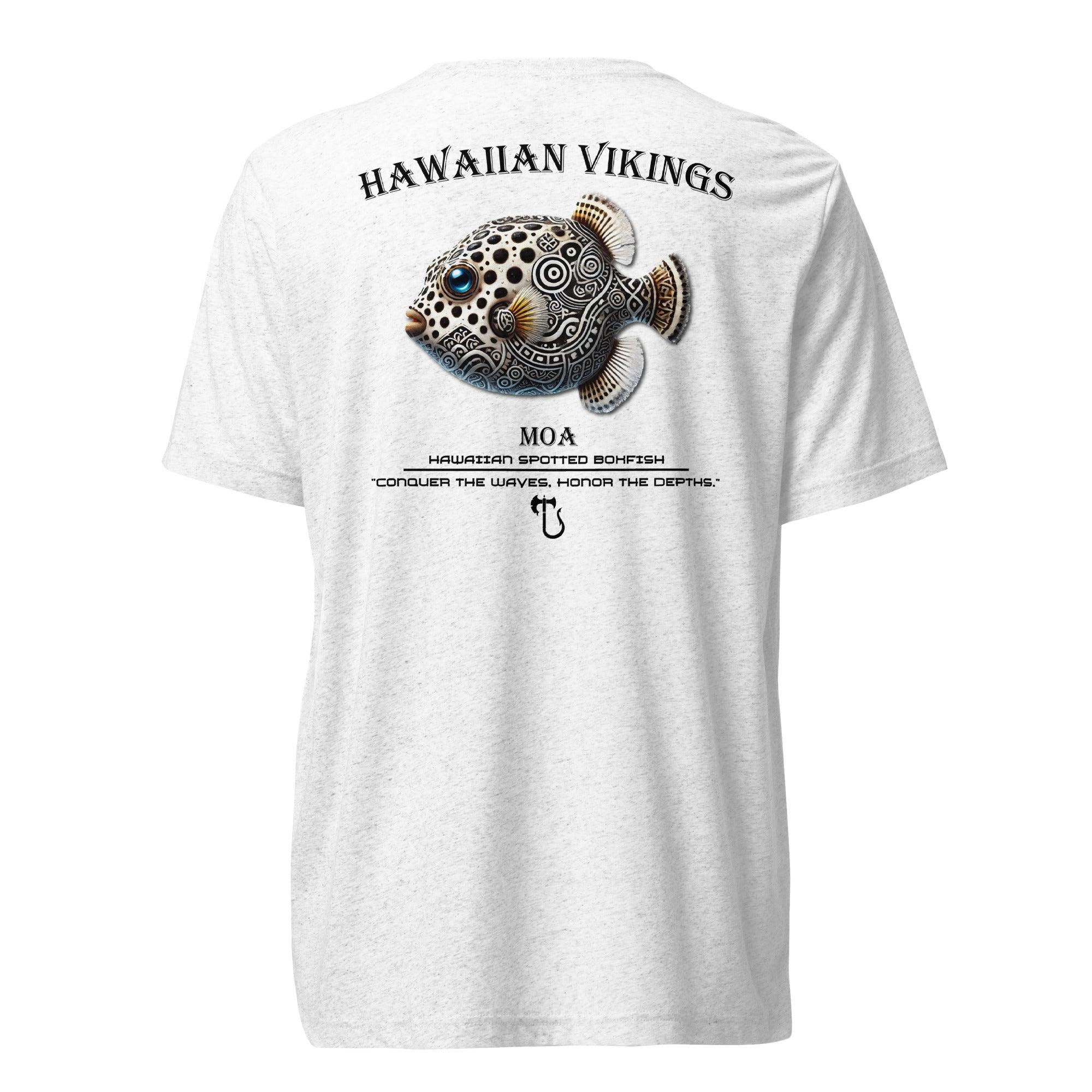 Hawaiian Spotted Boxfish Tri-Blend Short Sleeve T-Shirt - Hawaiian Vikings