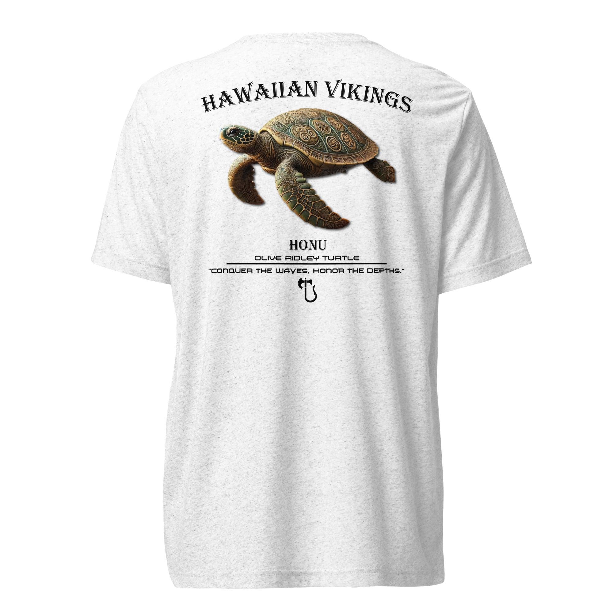 Olive Ridley Turtle Tri-Blend Short Sleeve T-Shirt - Hawaiian Vikings