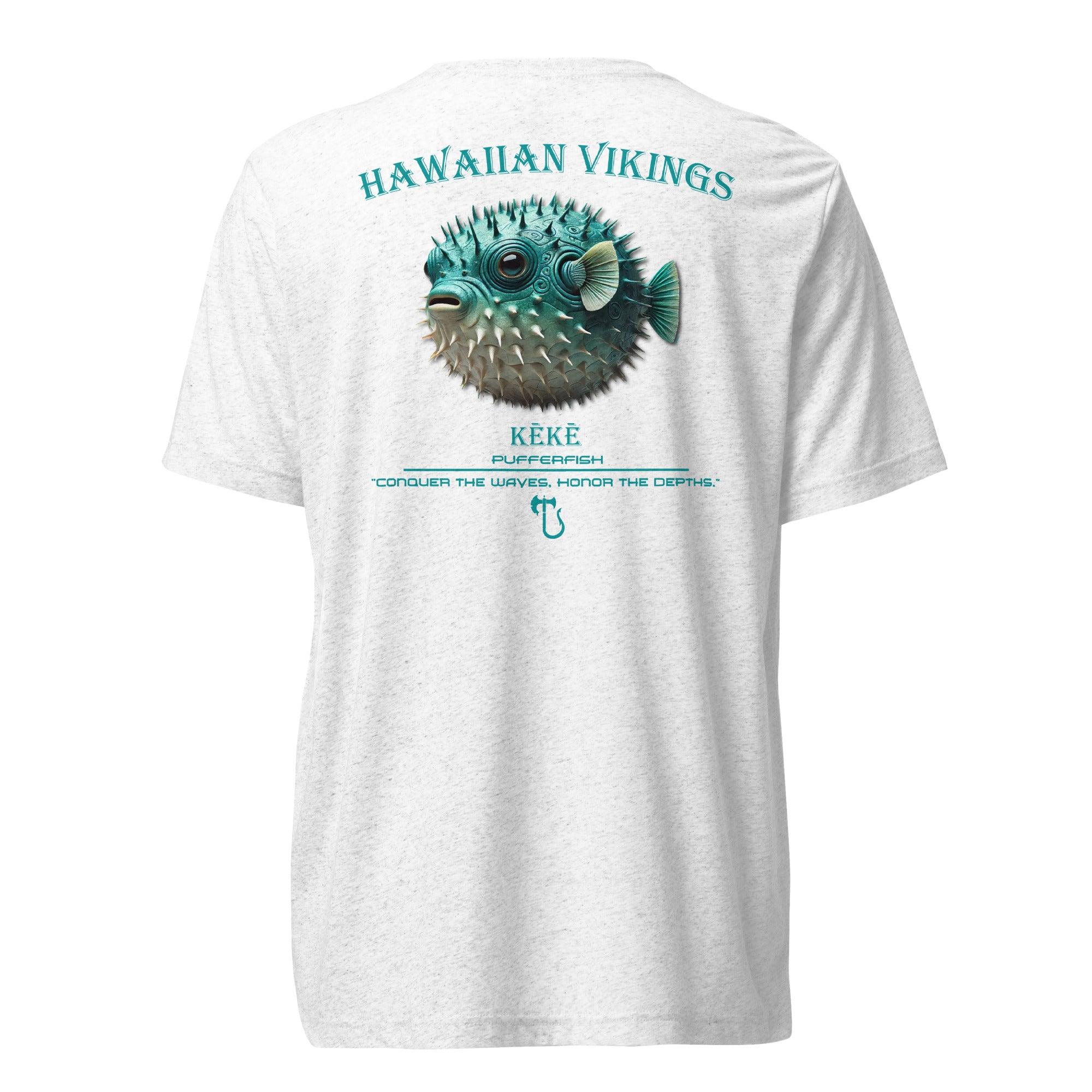 Pufferfish Tri-Blend Short Sleeve T-Shirt - Hawaiian Vikings