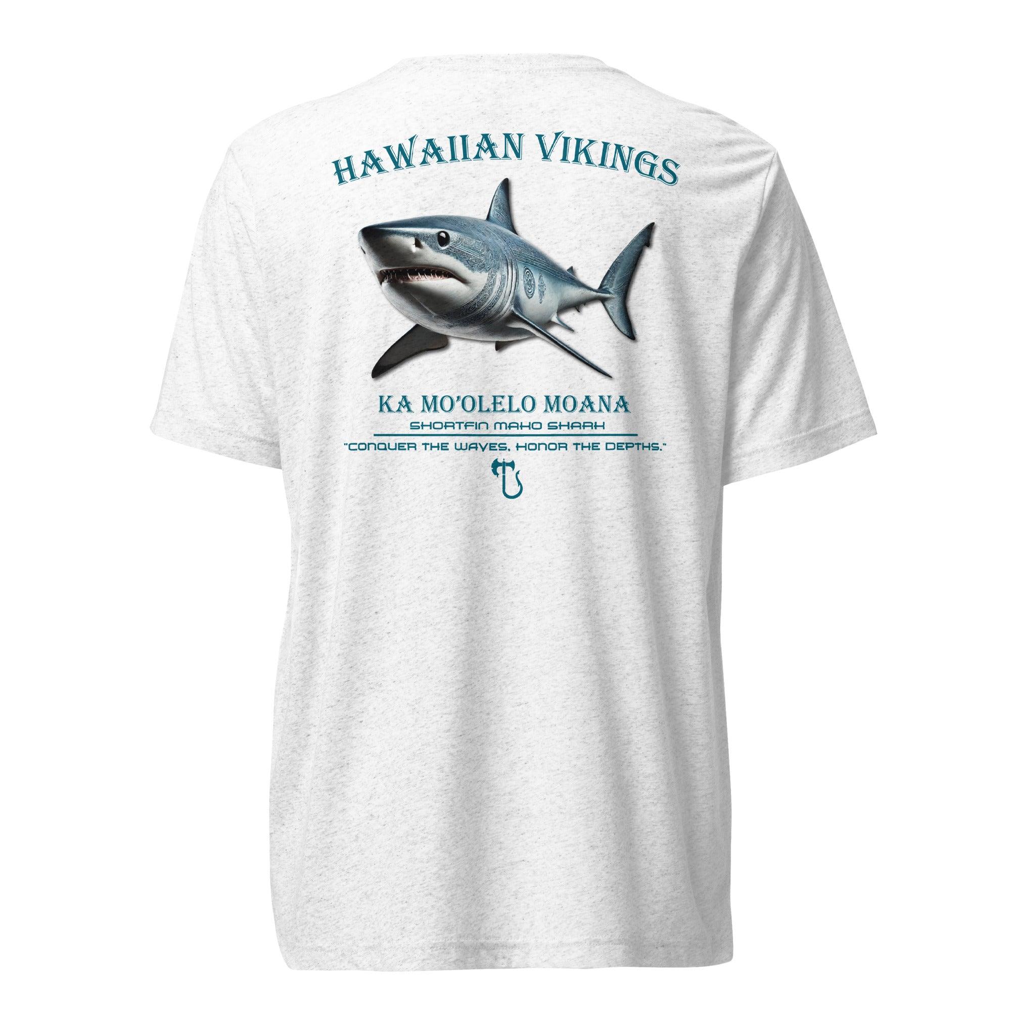 Shortfin Mako Shark Tri-Blend Short Sleeve T-Shirt - Hawaiian Vikings
