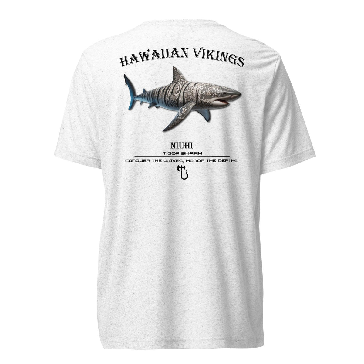 Tiger Shark Tri-Blend Short Sleeve T-Shirt - Hawaiian Vikings