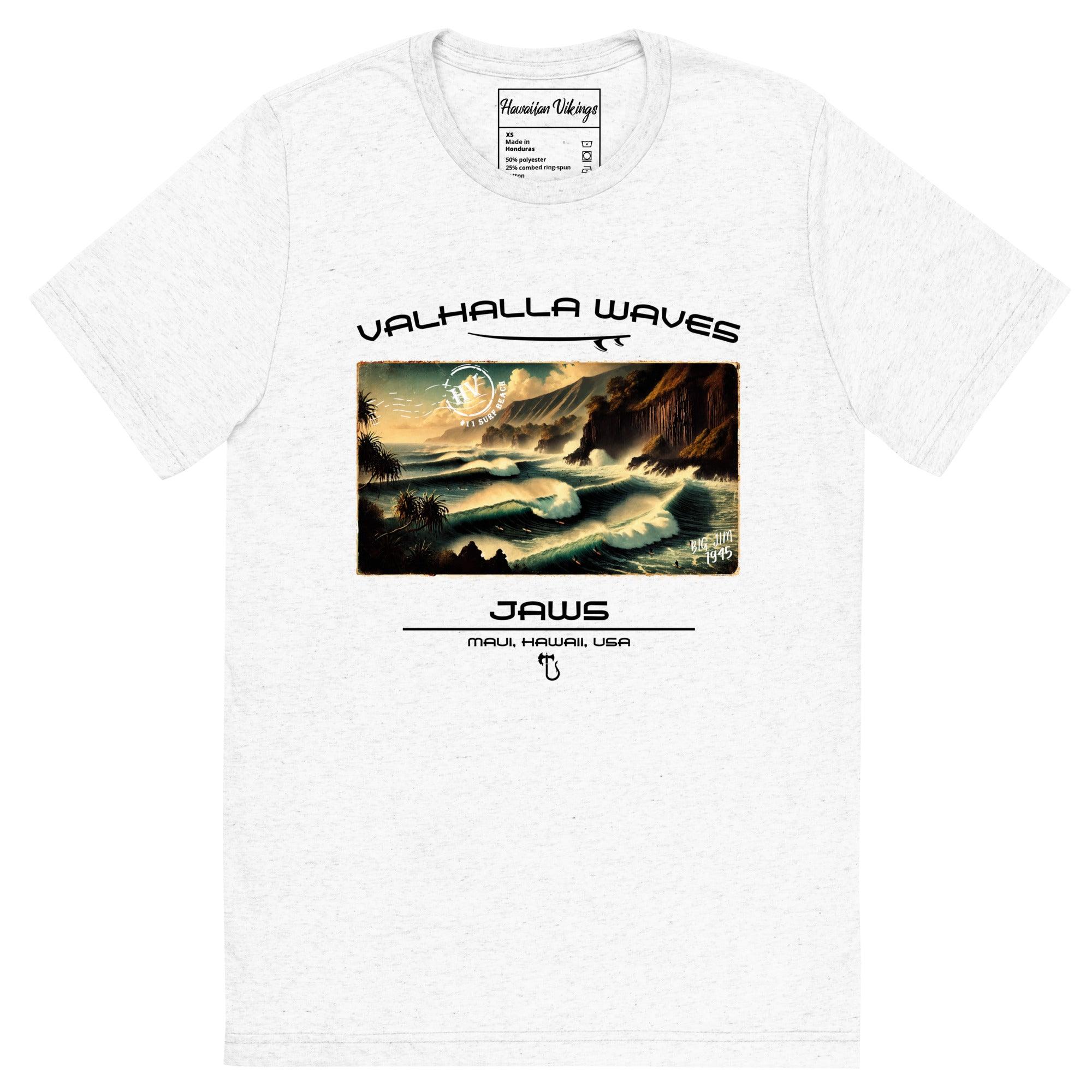 Jaws Beach Vintage Postcard T-Shirt - Hawaiian Vikings